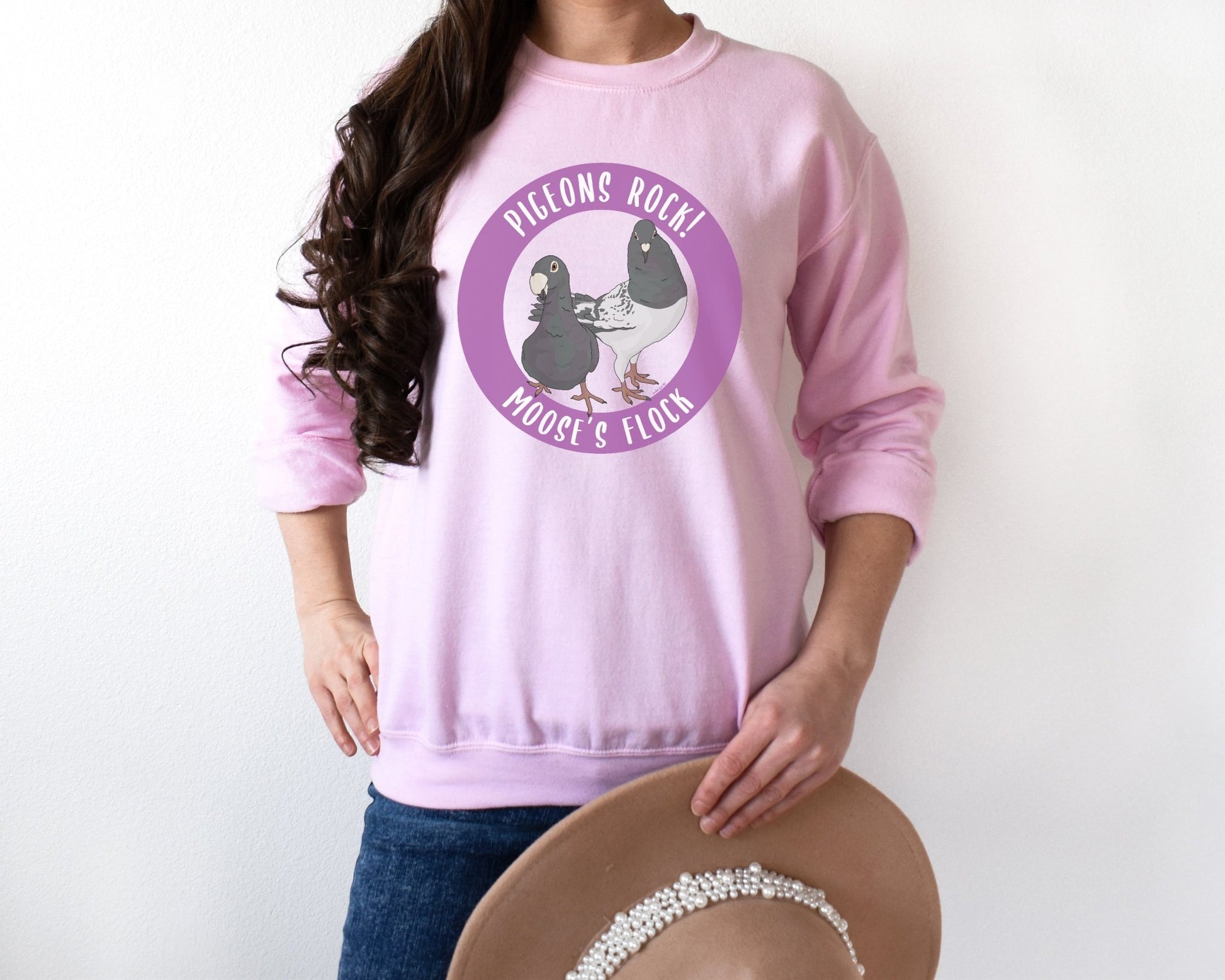 Crewneck Sweatshirt | FUNDRAISER | Moose's Flock | Pigeons Rock - Detezi Designs - 23281984357154449774