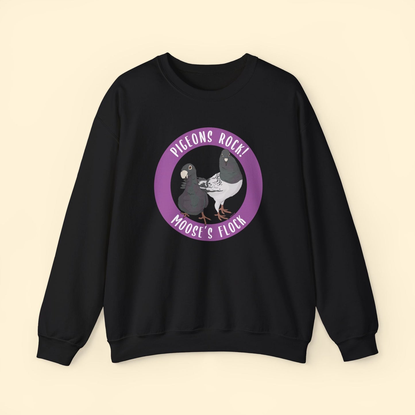 Crewneck Sweatshirt | FUNDRAISER | Moose's Flock | Pigeons Rock - Detezi Designs - 27779993243047838662