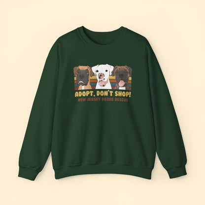 Crewneck Sweatshirt | FUNDRAISER | New Jersey Boxer Rescue | Adopt, Don't Shop! - Detezi Designs - 32297920584144550280