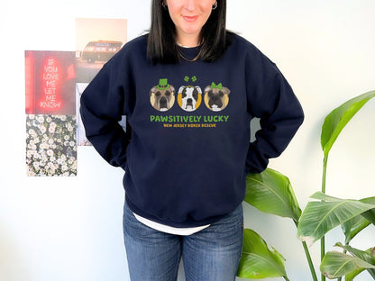 Crewneck Sweatshirt | FUNDRAISER | New Jersey Boxer Rescue | St. Patrick's Day - Detezi Designs - 23360887849202047402