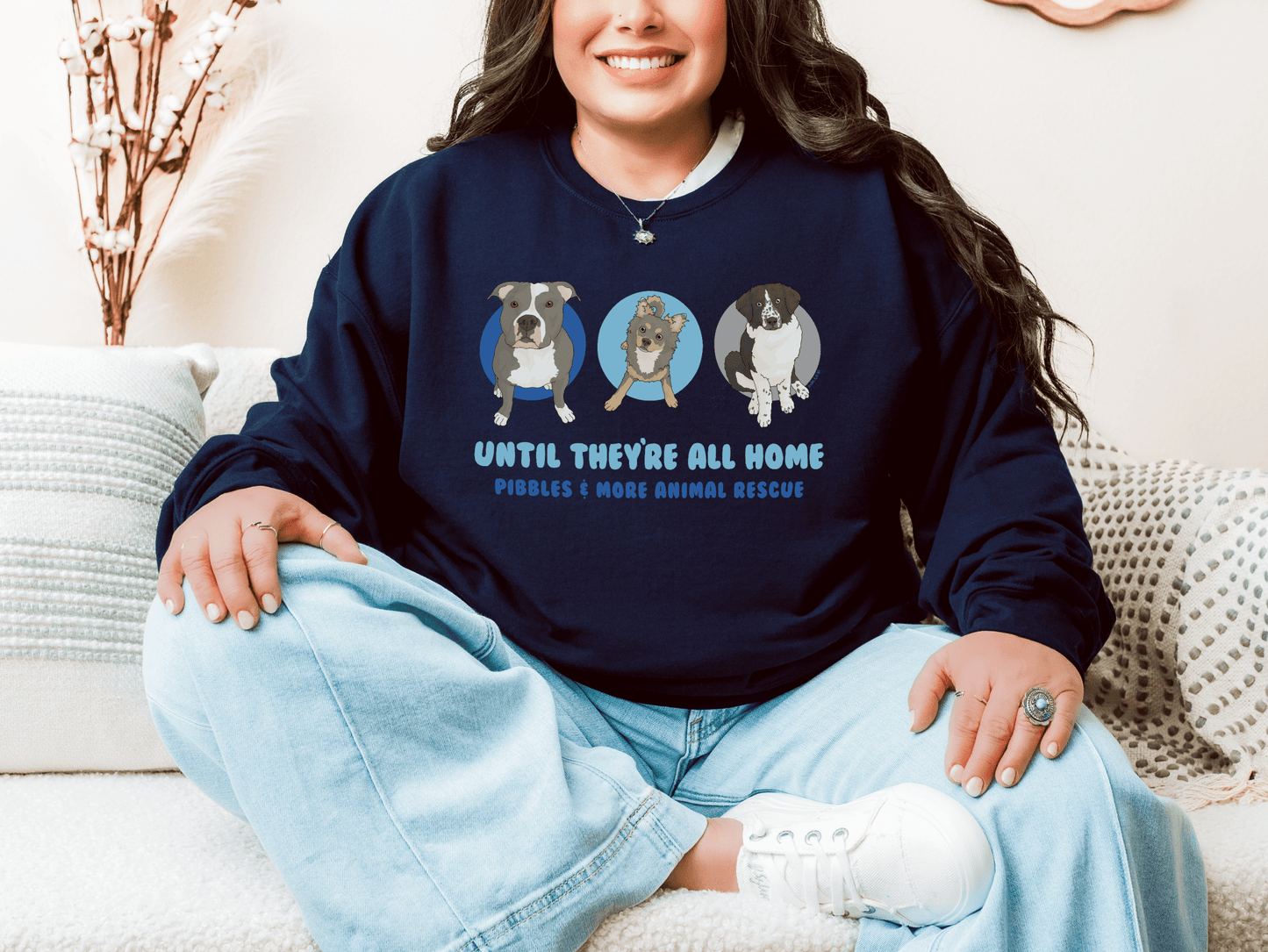 Crewneck Sweatshirt | FUNDRAISER | Pibbles & More Animal Rescue - Detezi Designs - 13636792802154800594