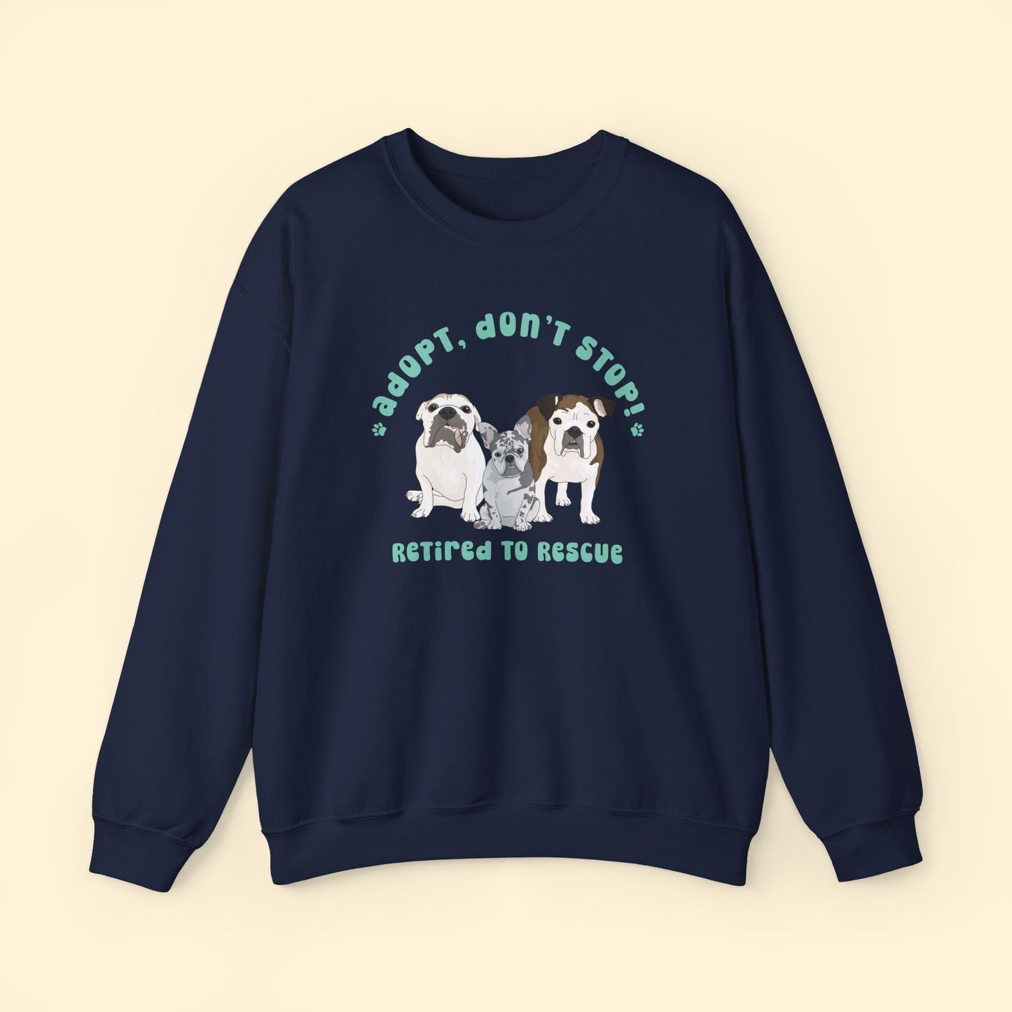 Crewneck Sweatshirt | FUNDRAISER | Retired to Rescue - Detezi Designs - 16619406508190058382