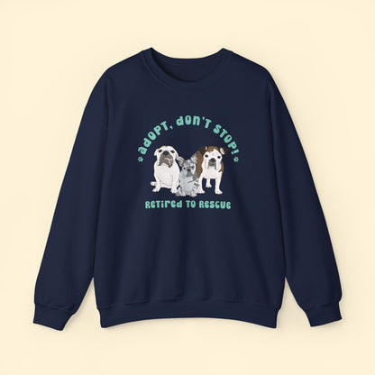 Crewneck Sweatshirt | FUNDRAISER | Retired to Rescue - Detezi Designs - 16619406508190058382