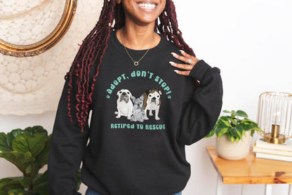 Crewneck Sweatshirt | FUNDRAISER | Retired to Rescue - Detezi Designs - 16619406508190058382