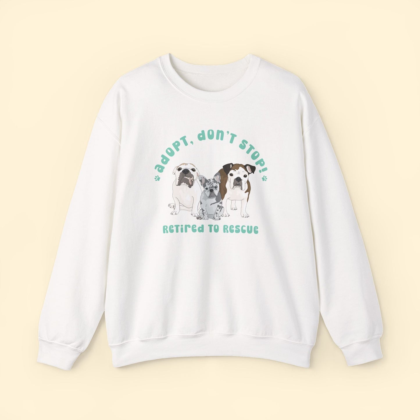 Crewneck Sweatshirt | FUNDRAISER | Retired to Rescue - Detezi Designs - 17635681615736546844