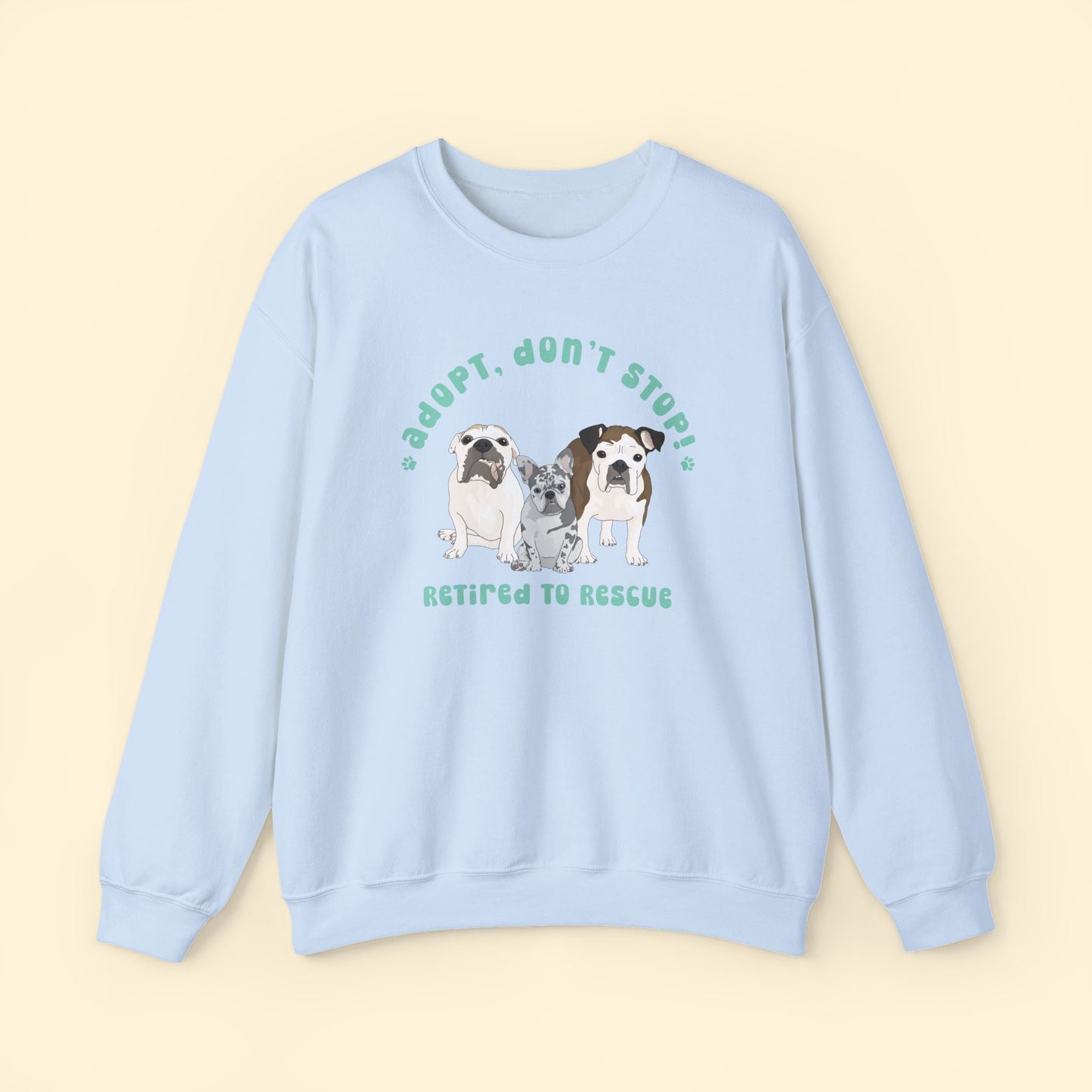 Crewneck Sweatshirt | FUNDRAISER | Retired to Rescue - Detezi Designs - 31198891092221683962