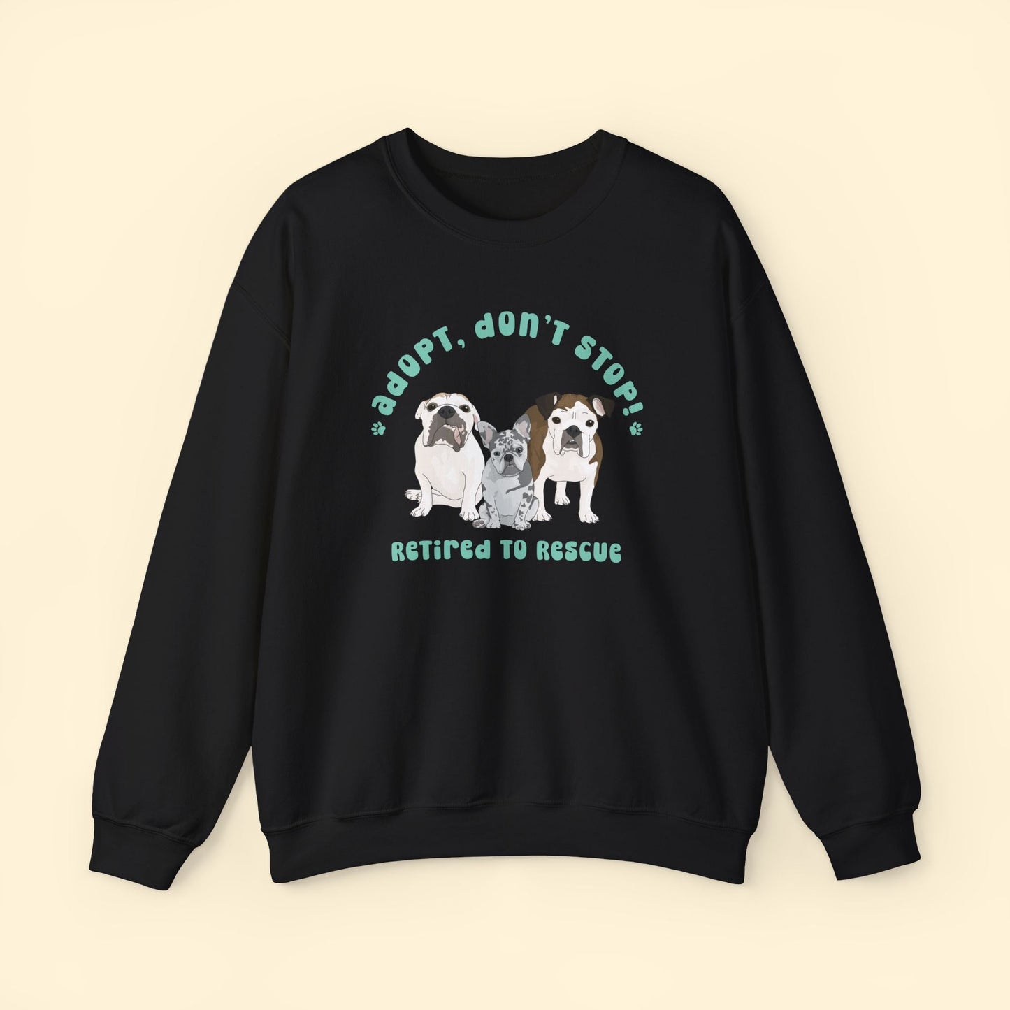 Crewneck Sweatshirt | FUNDRAISER | Retired to Rescue - Detezi Designs - 32929623826302078676