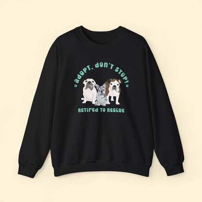Crewneck Sweatshirt | FUNDRAISER | Retired to Rescue - Detezi Designs - 32929623826302078676