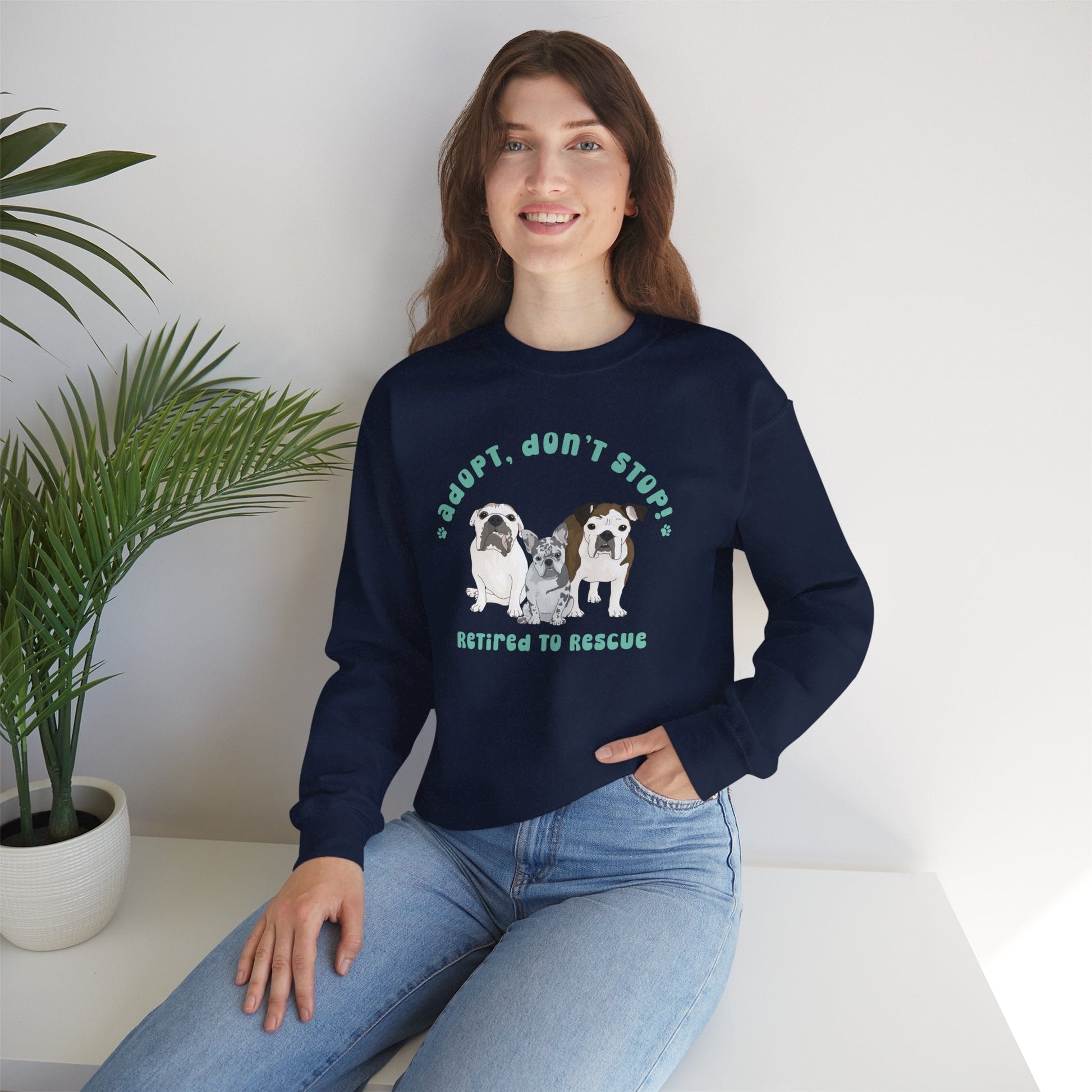 Crewneck Sweatshirt | FUNDRAISER | Retired to Rescue - Detezi Designs - 70587090812872751742