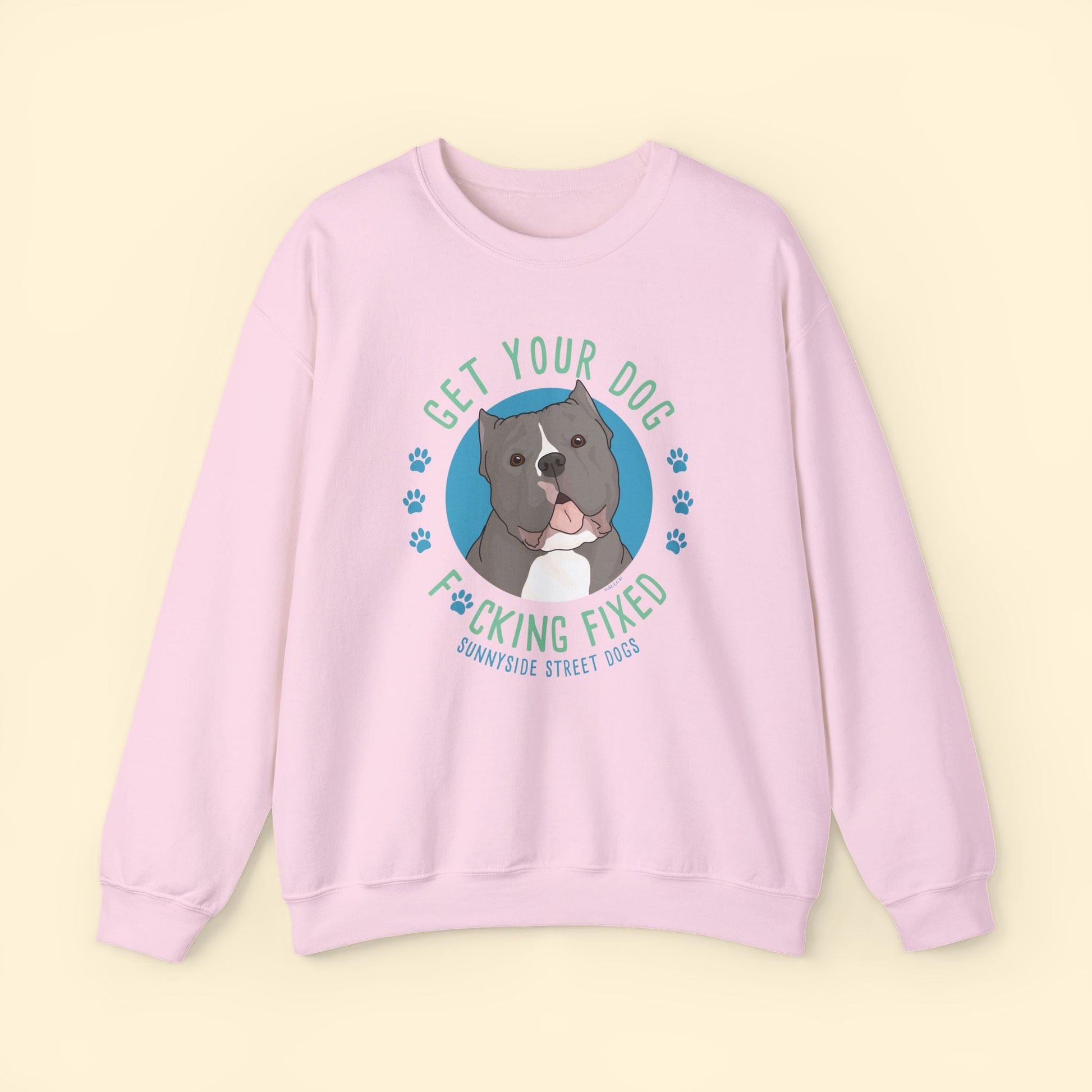 Crewneck Sweatshirt | FUNDRAISER | Sunnyside Street Dogs | Get Your Dog F*cking Fixed - Detezi Designs - 30431411425147157636