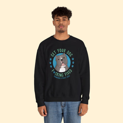 Crewneck Sweatshirt | FUNDRAISER | Sunnyside Street Dogs | Get Your Dog F*cking Fixed - Detezi Designs - 30431411425147157636