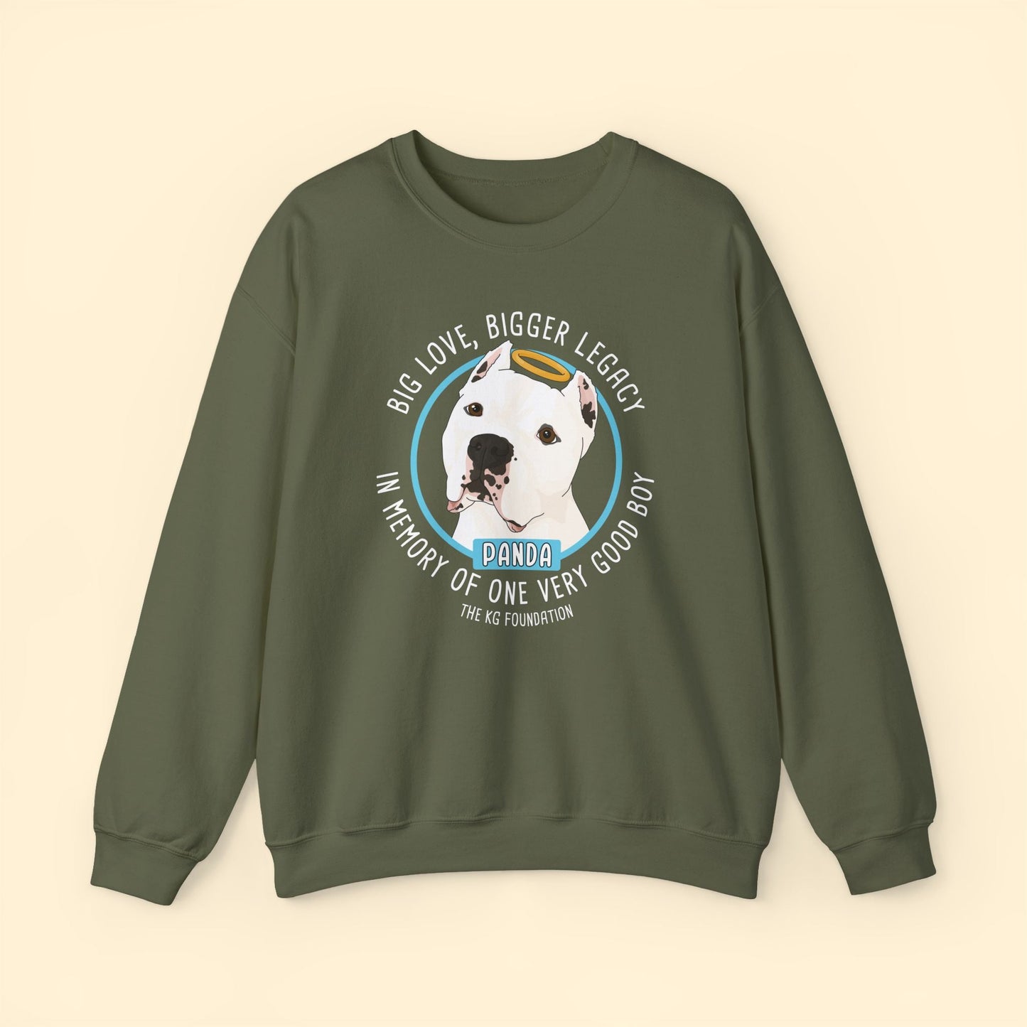 Crewneck Sweatshirt | FUNDRAISER | The KG Foundation | In Memory of Panda - Detezi Designs - 74088452947014057702