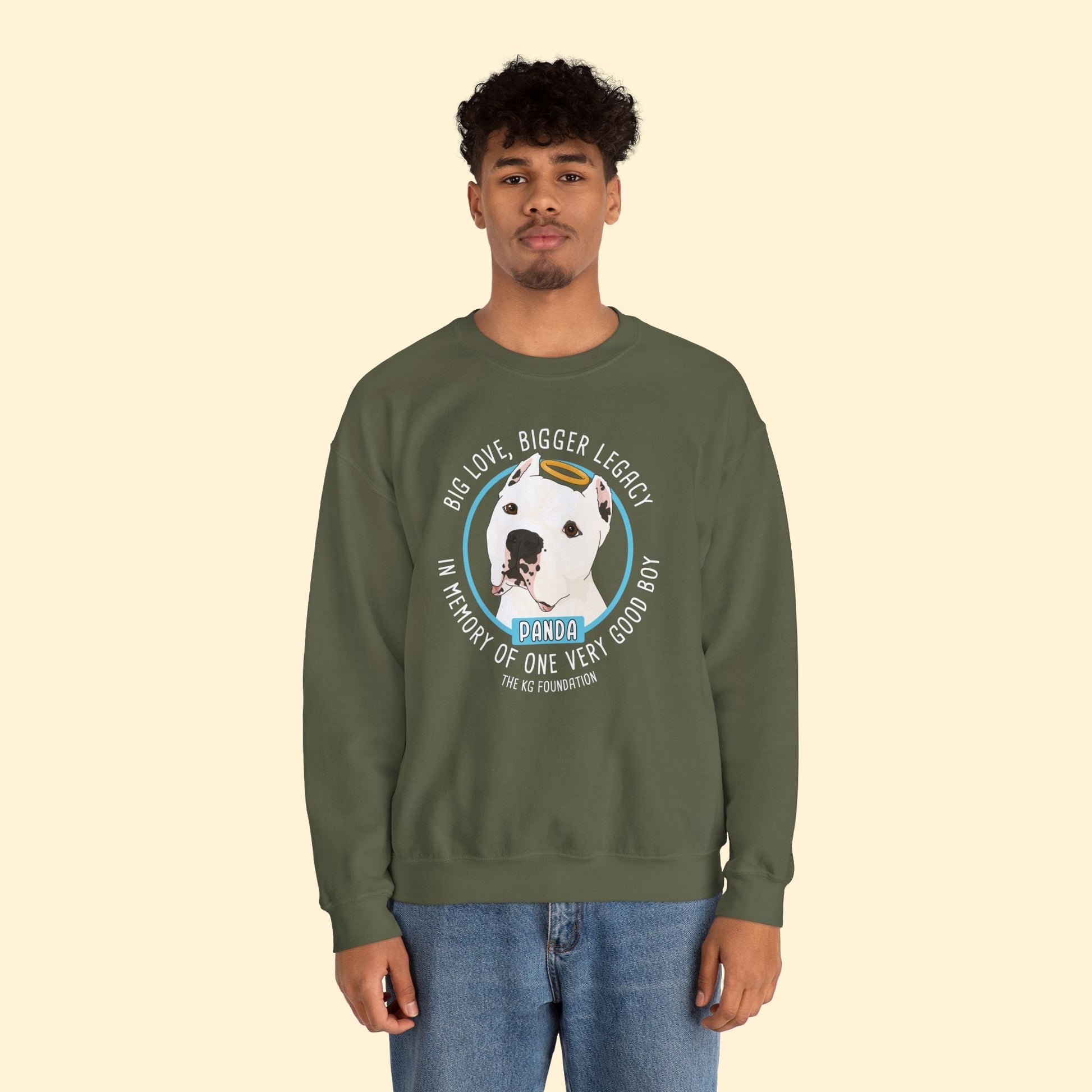 Crewneck Sweatshirt | FUNDRAISER | The KG Foundation | In Memory of Panda - Detezi Designs - 87400020623592222492