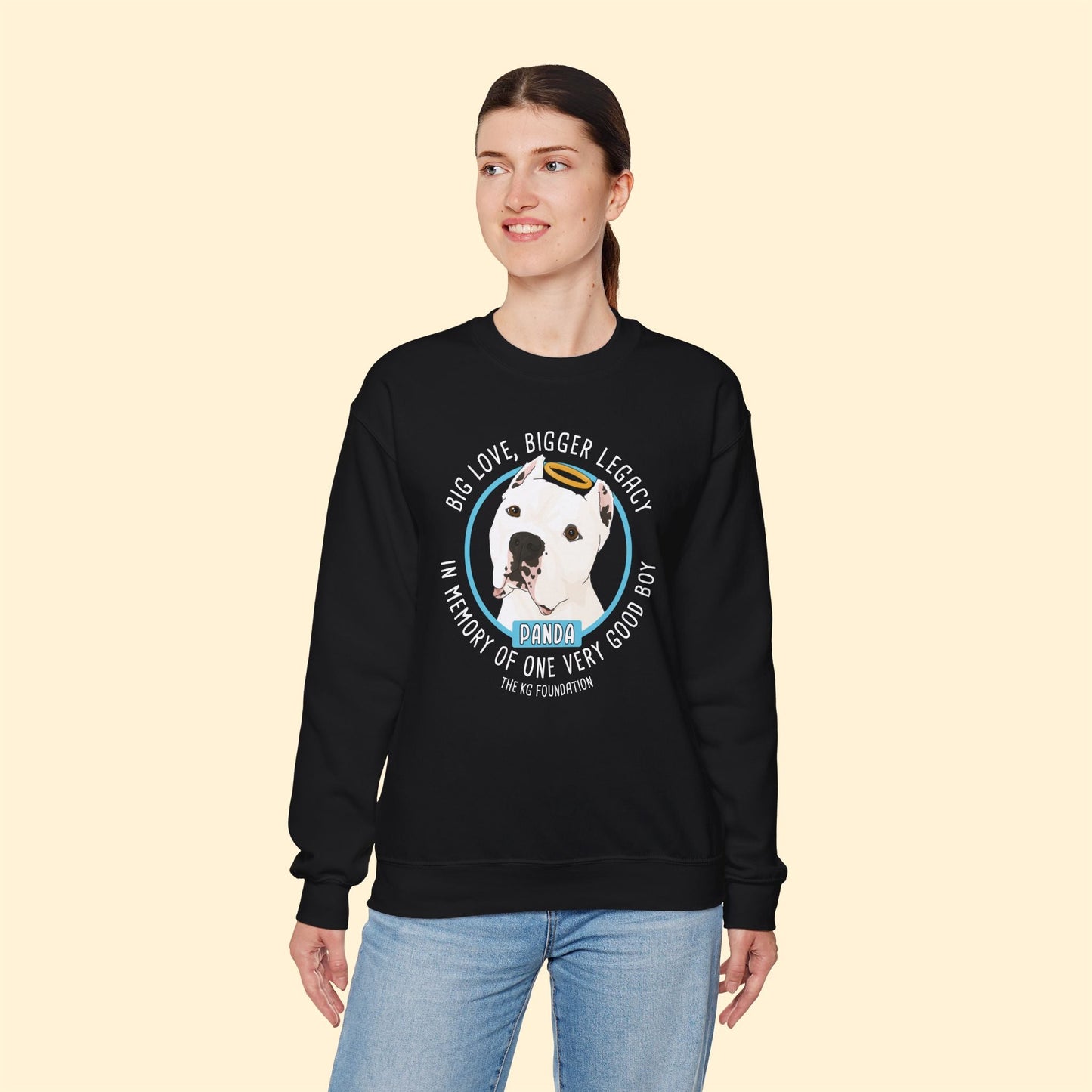 Crewneck Sweatshirt | FUNDRAISER | The KG Foundation | In Memory of Panda - Detezi Designs - 87400020623592222492