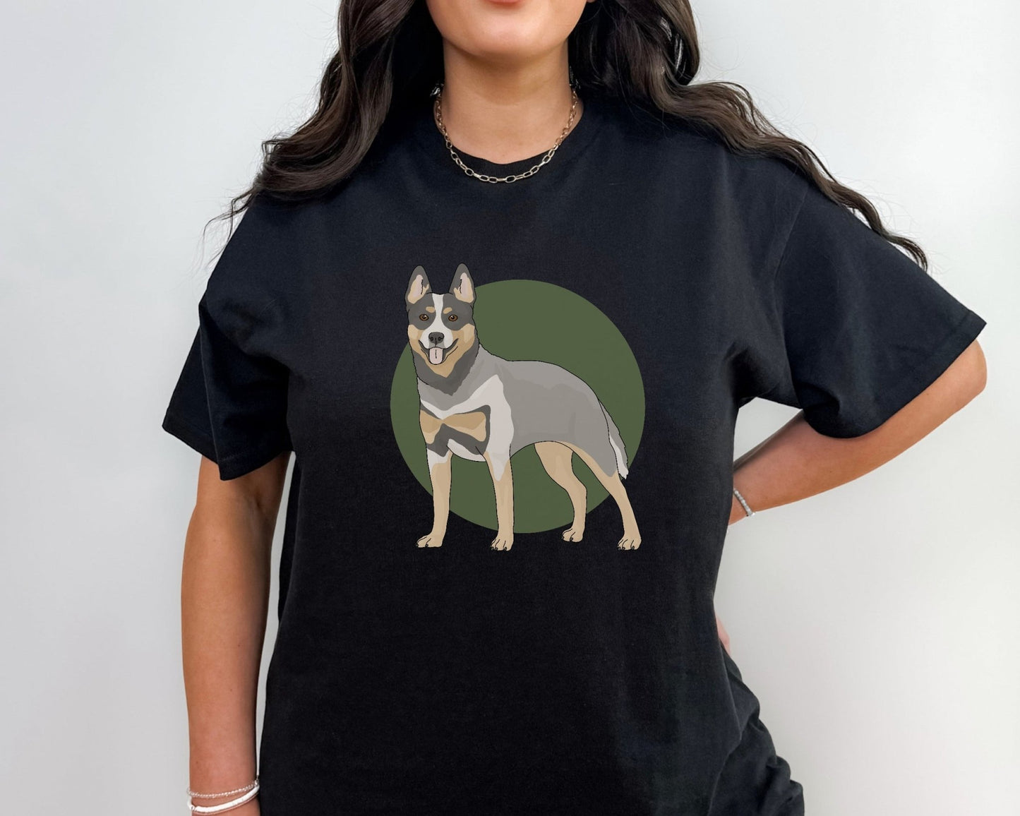 Crewneck T-shirt | Unisex | Australian Cattle Dog | Blue Heeler - Detezi Designs - 23156833642074604969