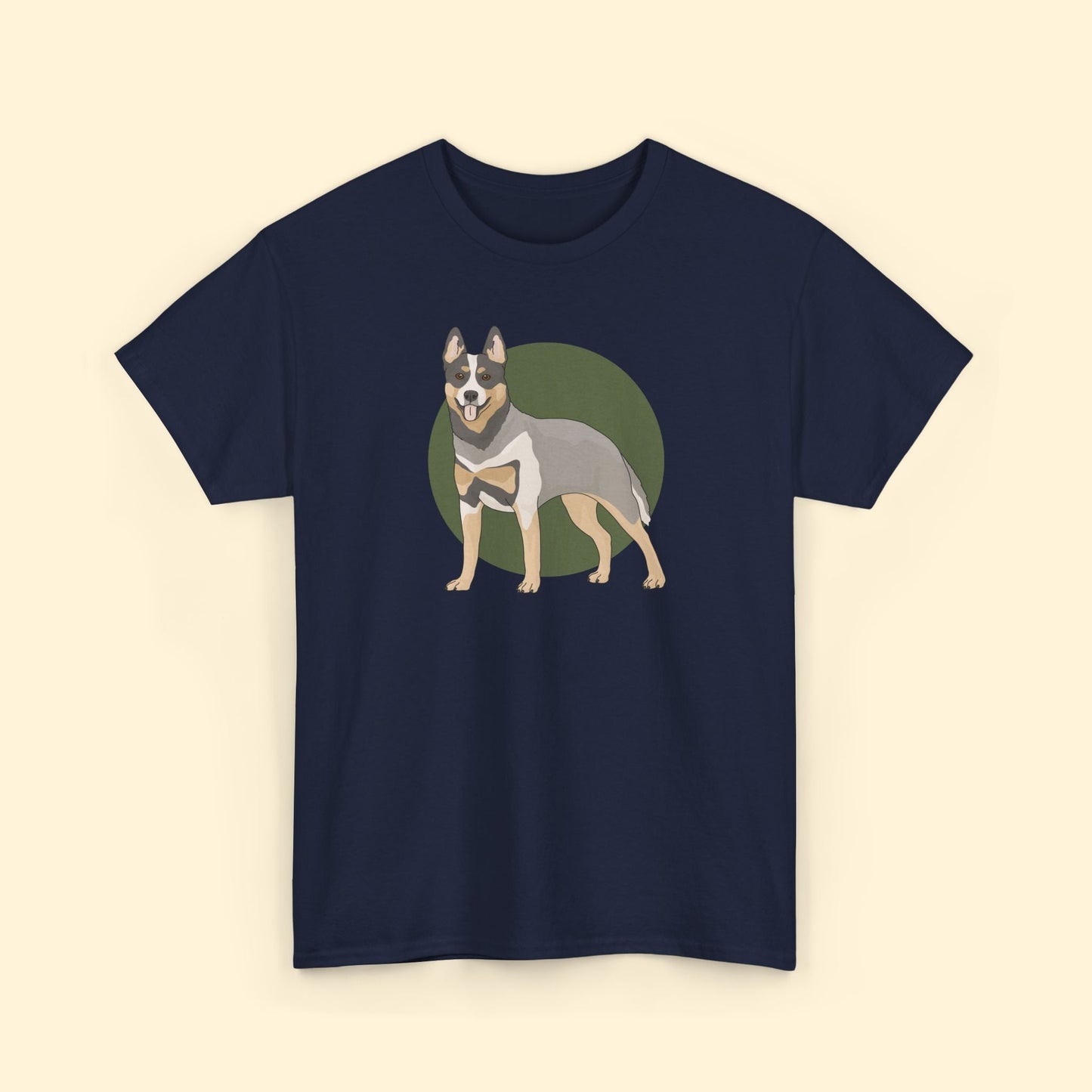 Crewneck T-shirt | Unisex | Australian Cattle Dog | Blue Heeler - Detezi Designs - 23680364261580191598