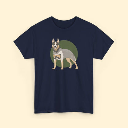 Crewneck T-shirt | Unisex | Australian Cattle Dog | Blue Heeler - Detezi Designs - 23680364261580191598