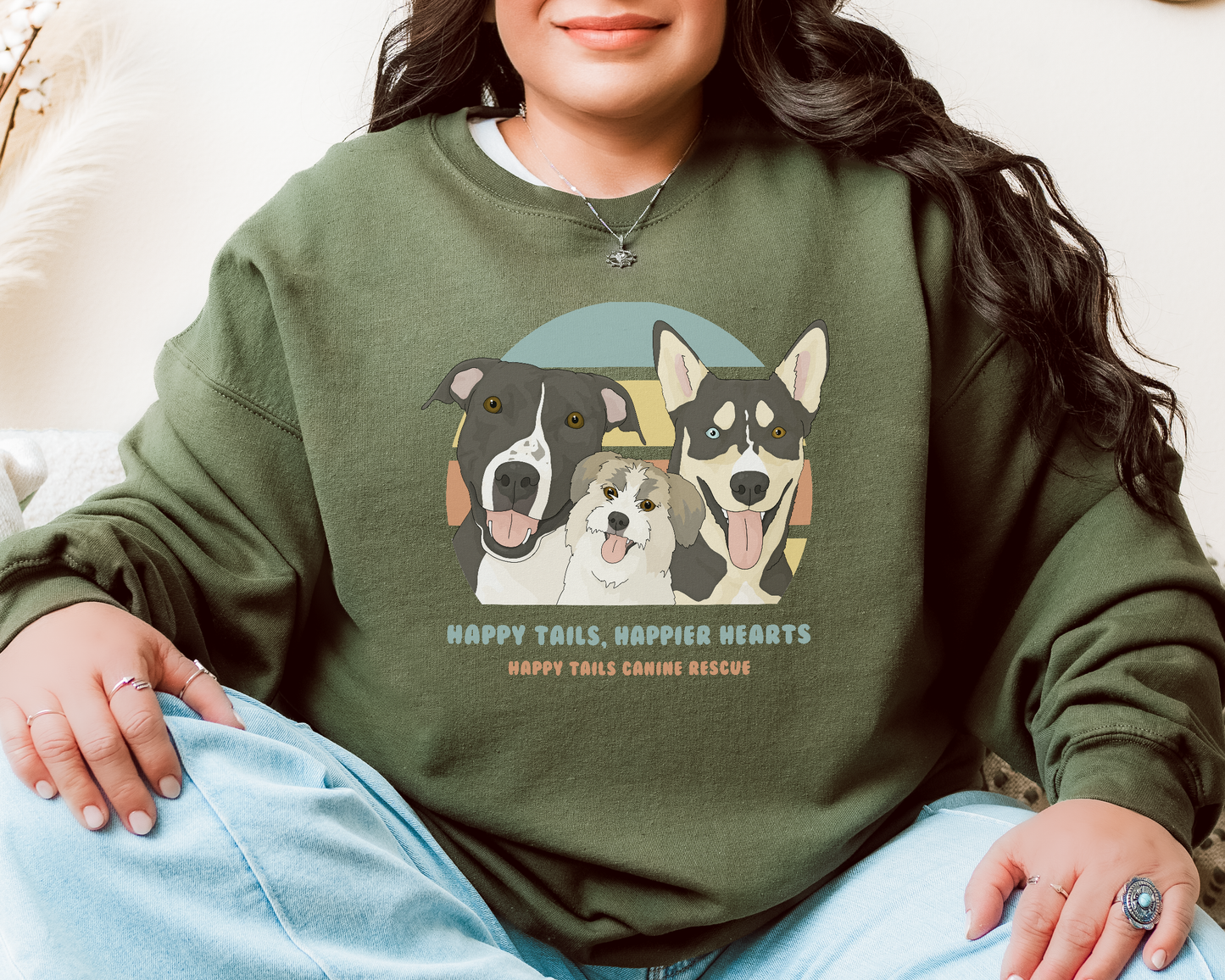 Crewneck Sweatshirt | FUNDRAISER | Happy Tails Canine Rescue