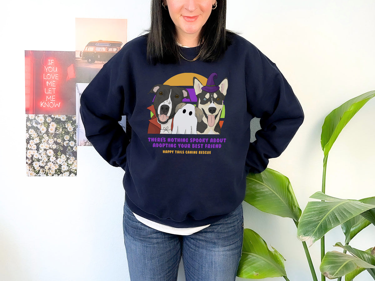 Crewneck Sweatshirt | FUNDRAISER | Happy Tails Canine Rescue | Halloween