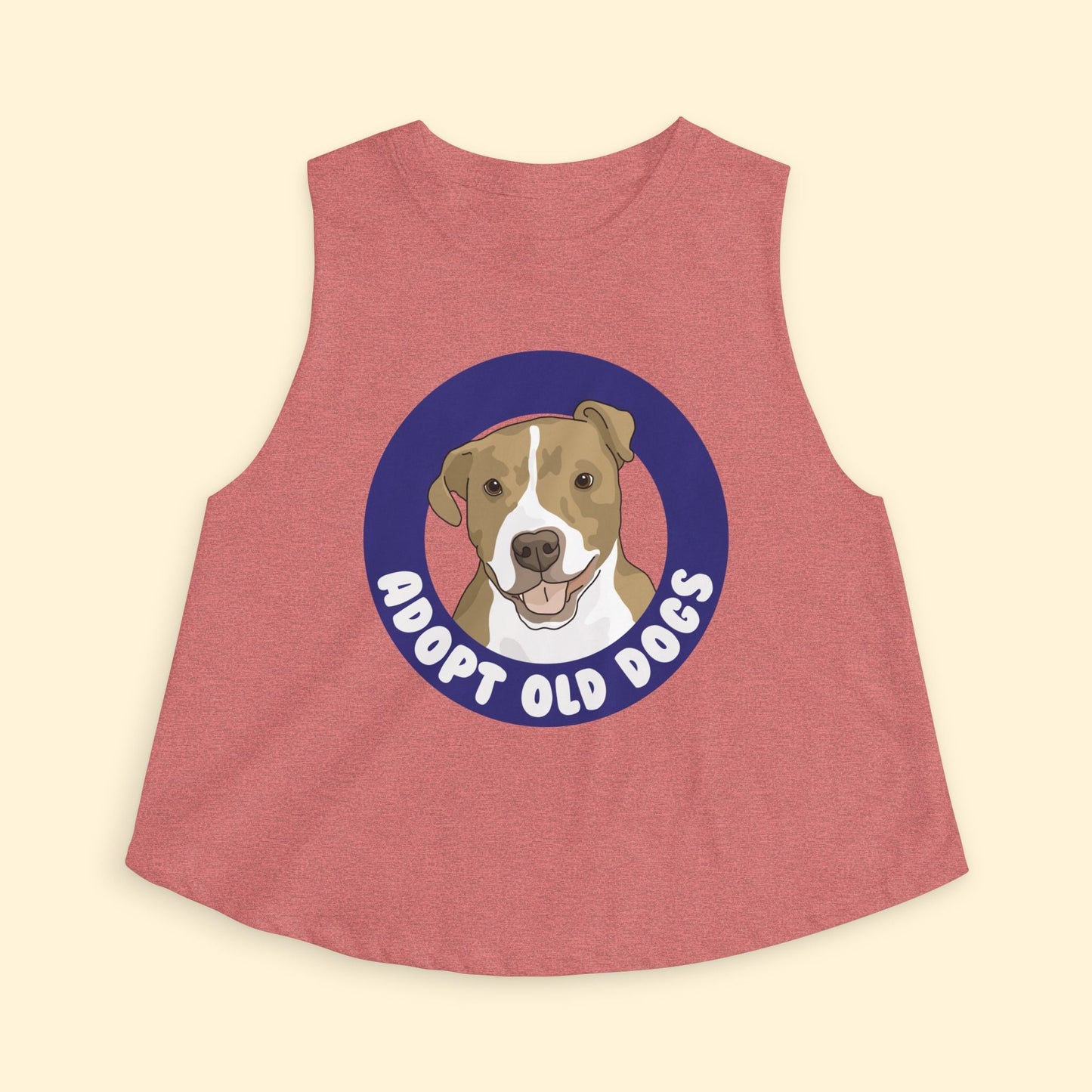 Cropped Muscle Tank | Adopt Old Dogs - Detezi Designs - 28957559043937666764