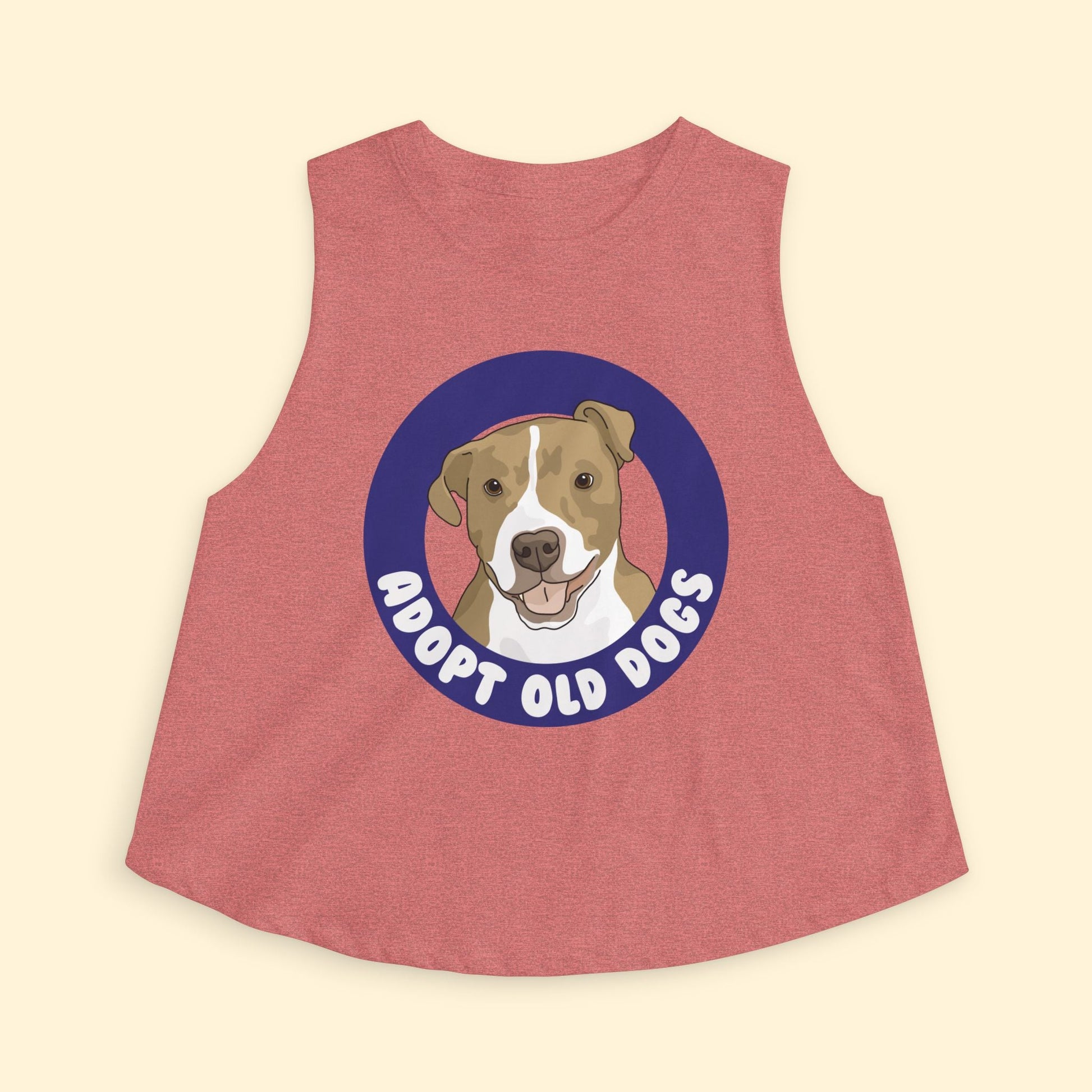 Cropped Muscle Tank | Adopt Old Dogs - Detezi Designs - 28957559043937666764