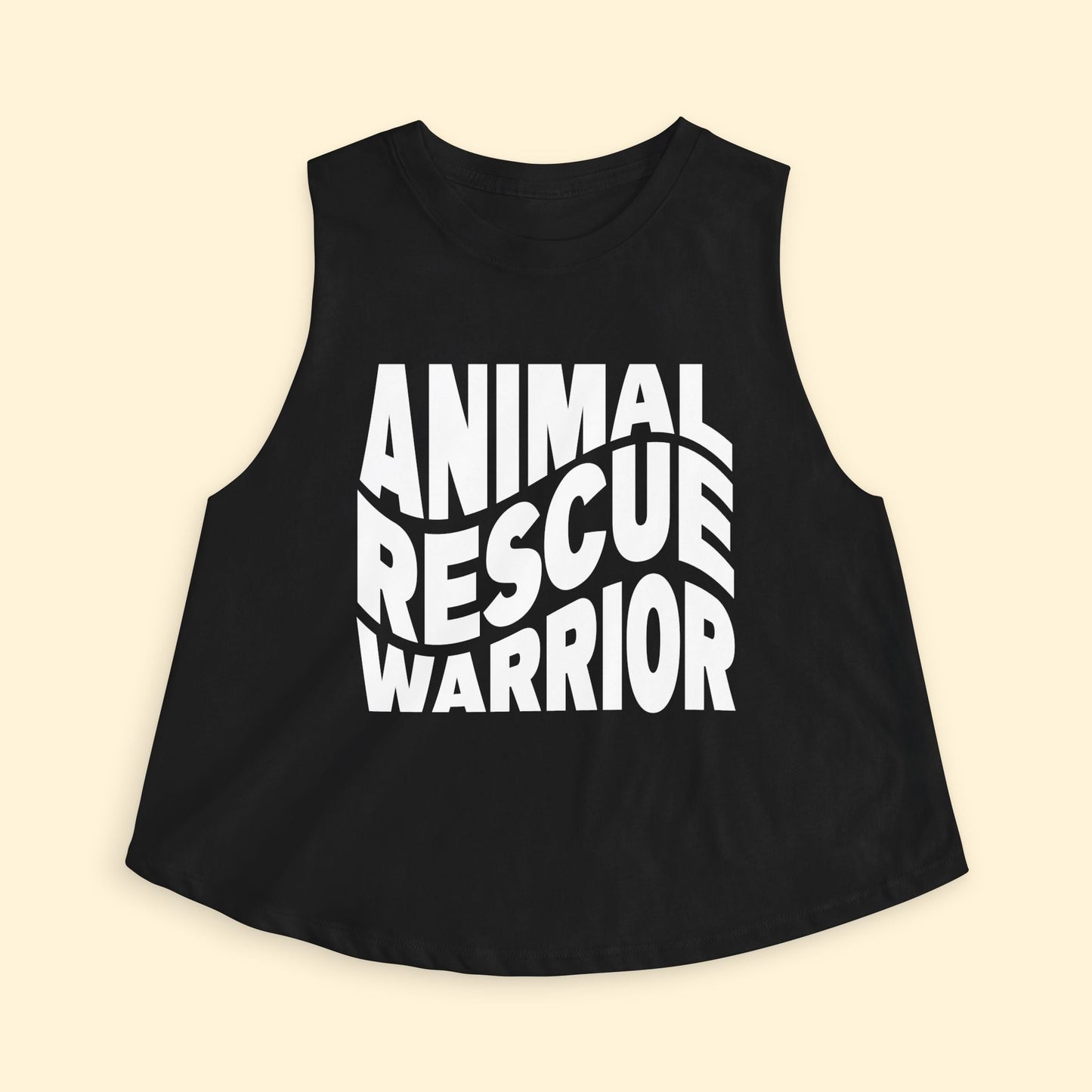 Cropped Muscle Tank | Animal Rescue Warrior - Detezi Designs - 20524764492501504454