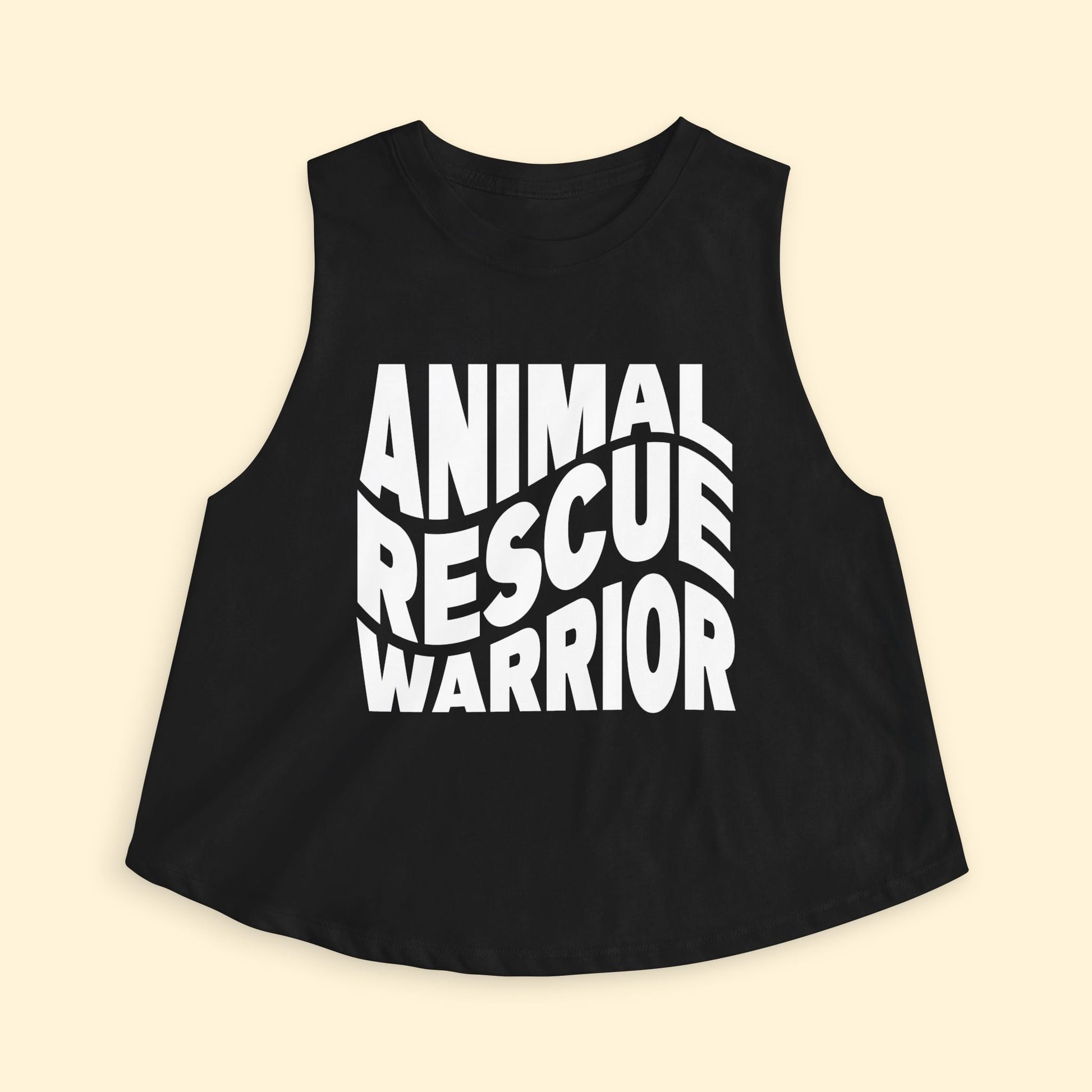 Cropped Muscle Tank | Animal Rescue Warrior - Detezi Designs - 20524764492501504454