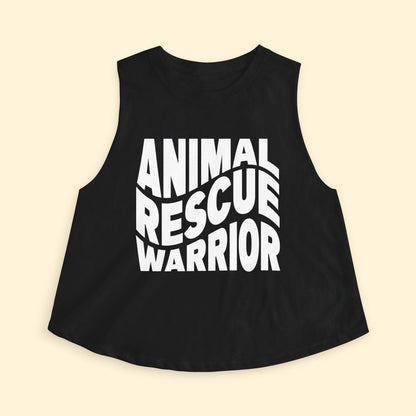Cropped Muscle Tank | Animal Rescue Warrior - Detezi Designs - 20524764492501504454