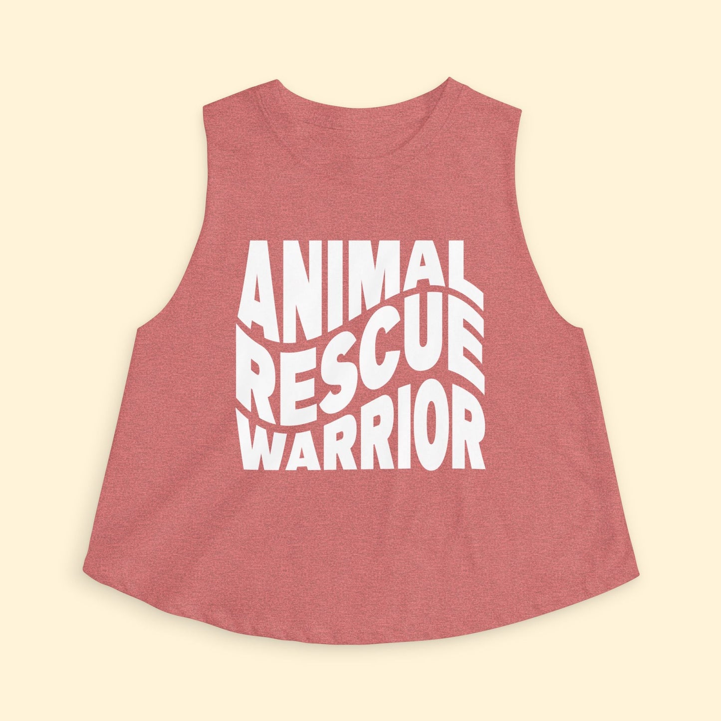 Cropped Muscle Tank | Animal Rescue Warrior - Detezi Designs - 29971267080642498205