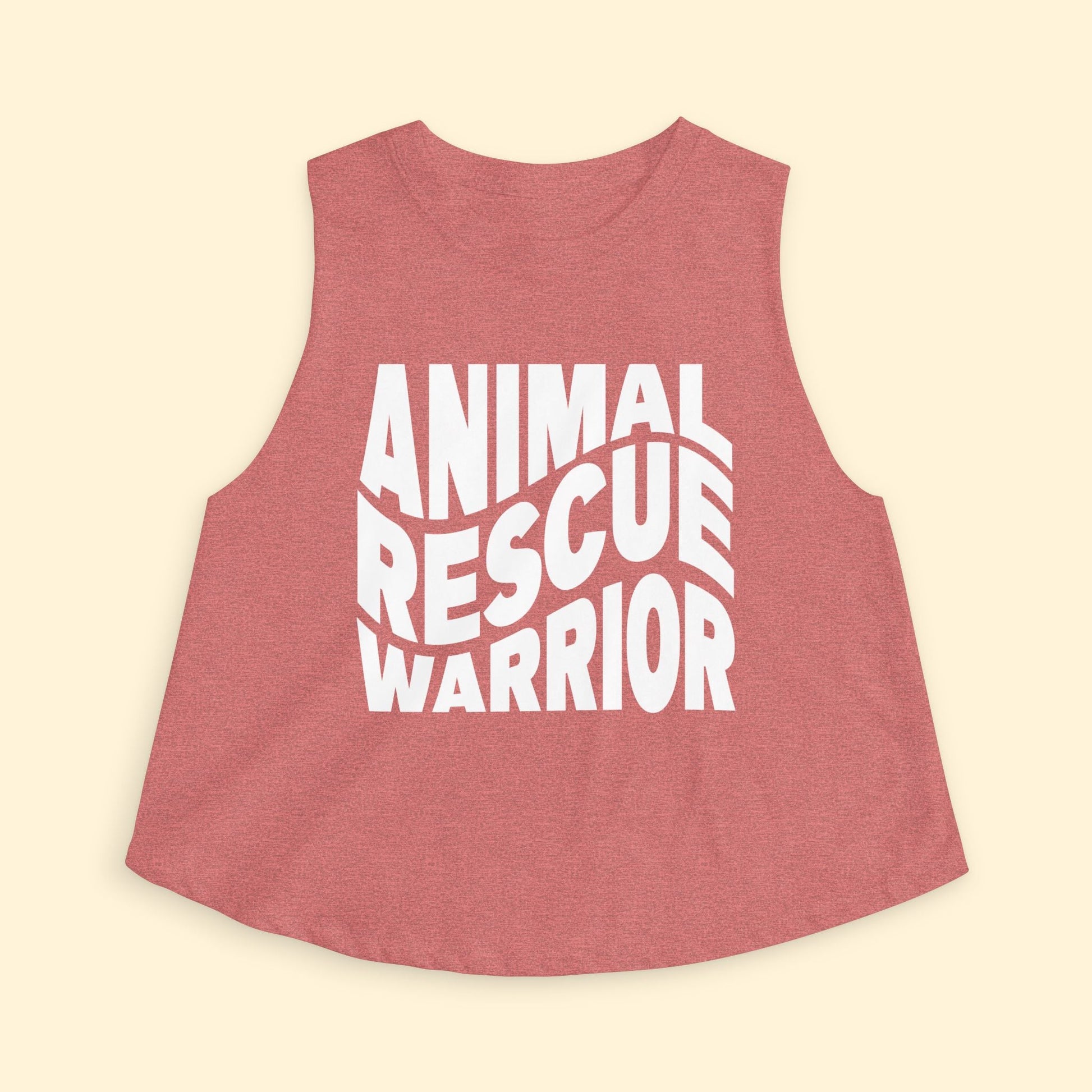 Cropped Muscle Tank | Animal Rescue Warrior - Detezi Designs - 29971267080642498205