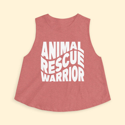 Cropped Muscle Tank | Animal Rescue Warrior - Detezi Designs - 29971267080642498205