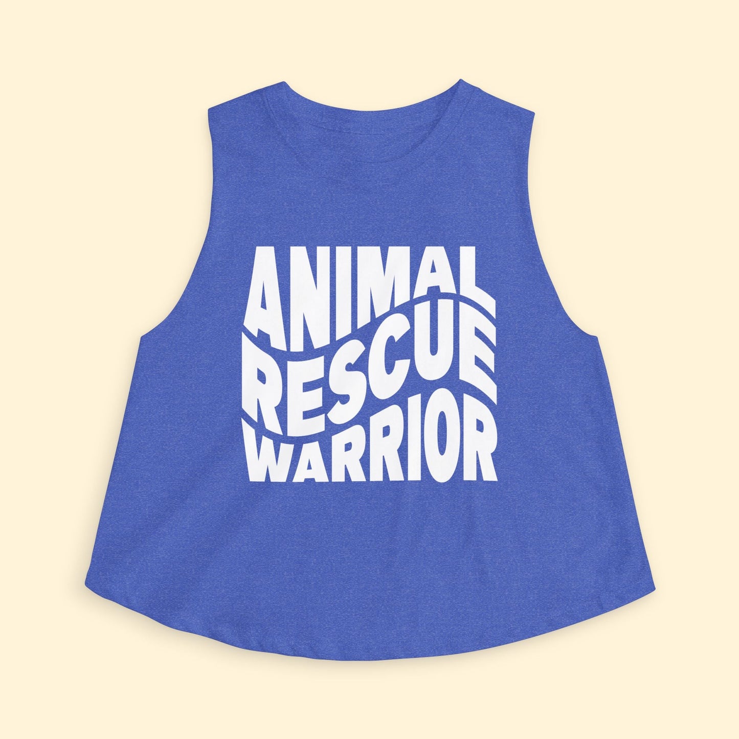 Cropped Muscle Tank | Animal Rescue Warrior - Detezi Designs - 94915553252839495814