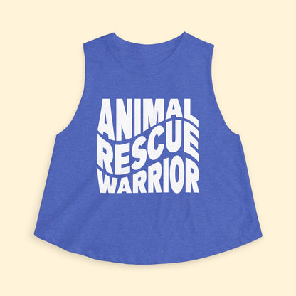 Cropped Muscle Tank | Animal Rescue Warrior - Detezi Designs - 94915553252839495814