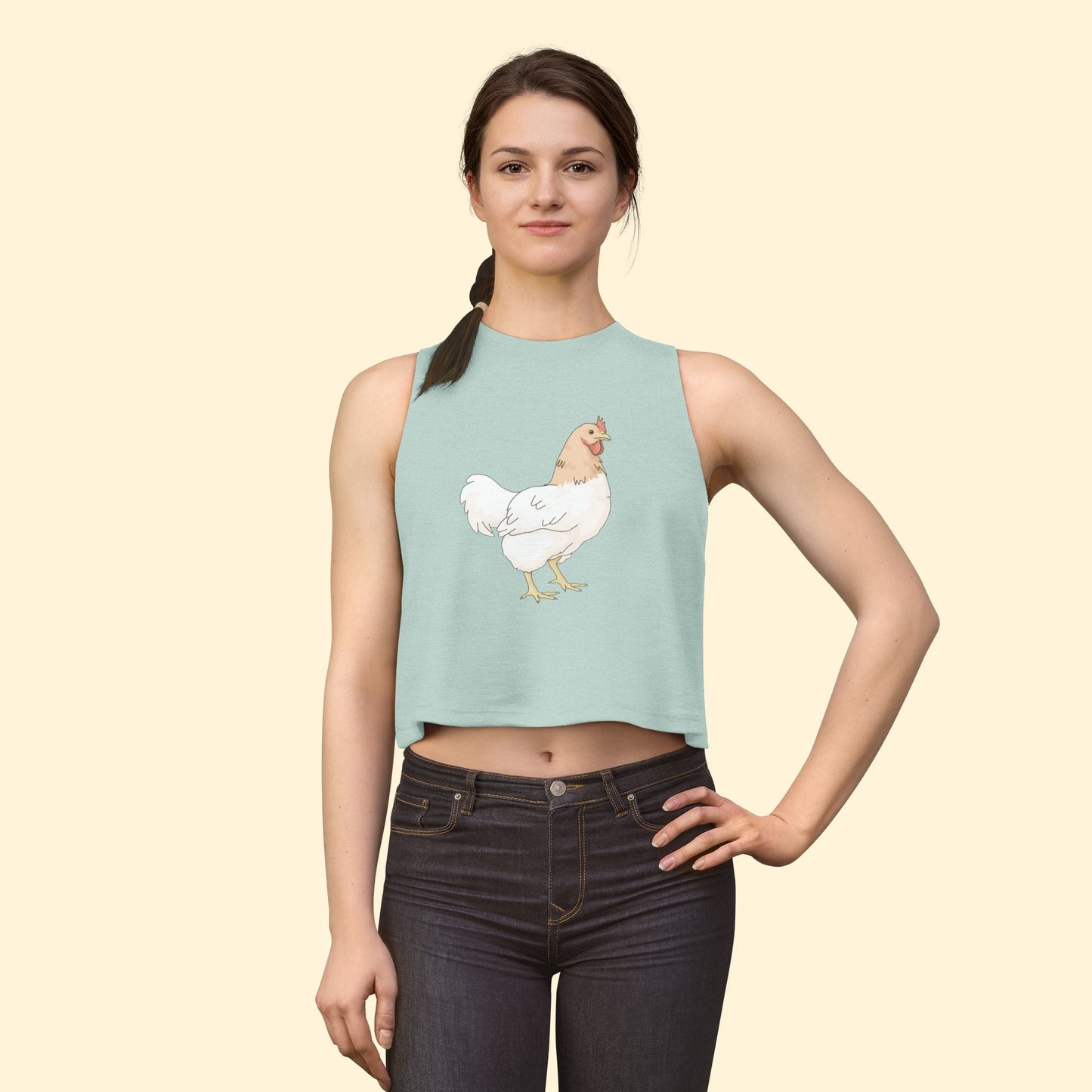 Cropped Muscle Tank | Chicken - Detezi Designs - 18275068323724580057