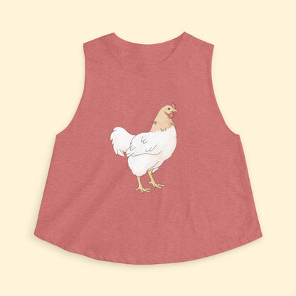 Cropped Muscle Tank | Chicken - Detezi Designs - 58989924149924635011