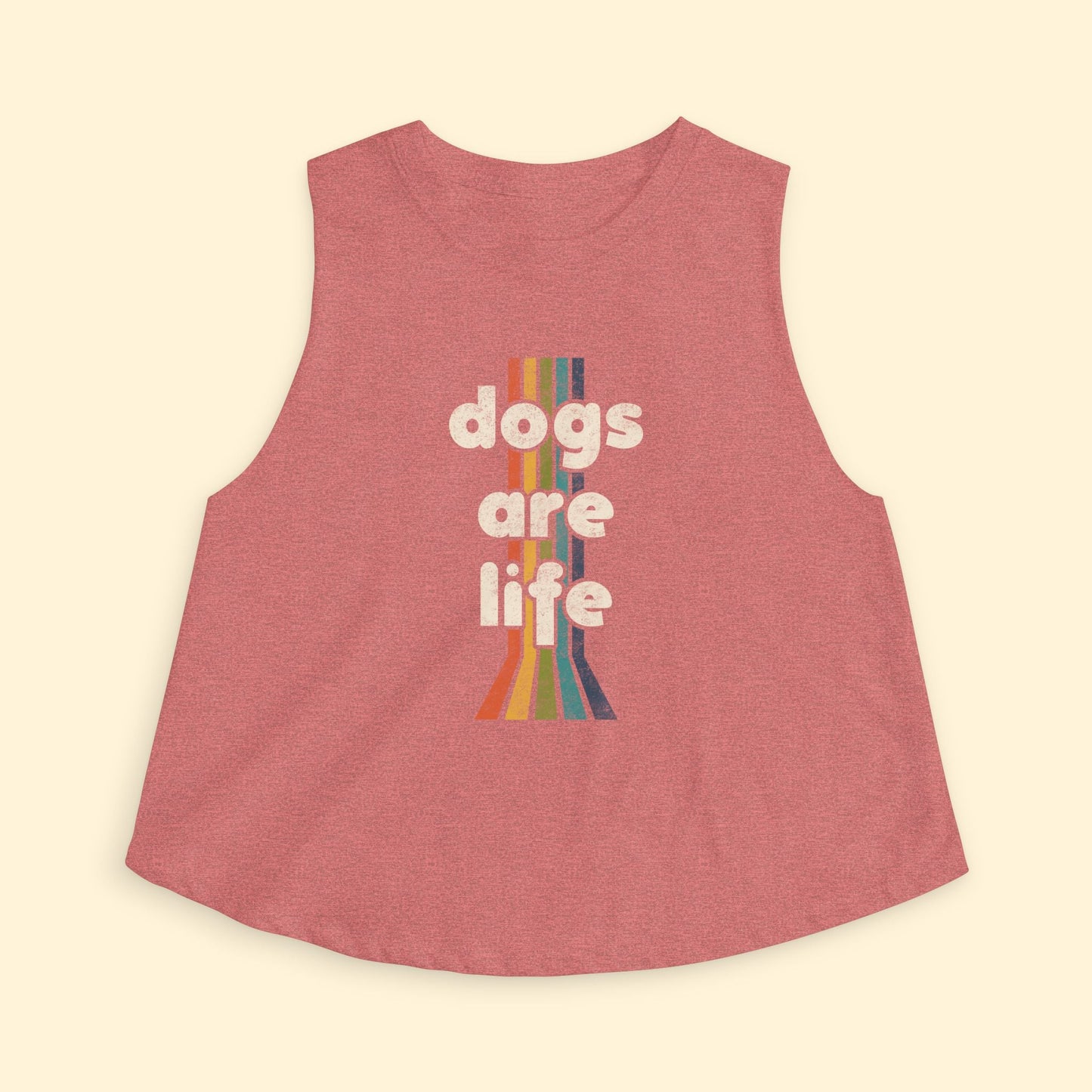 Cropped Muscle Tank | Dogs Are Life - Detezi Designs - 11193530513969535911