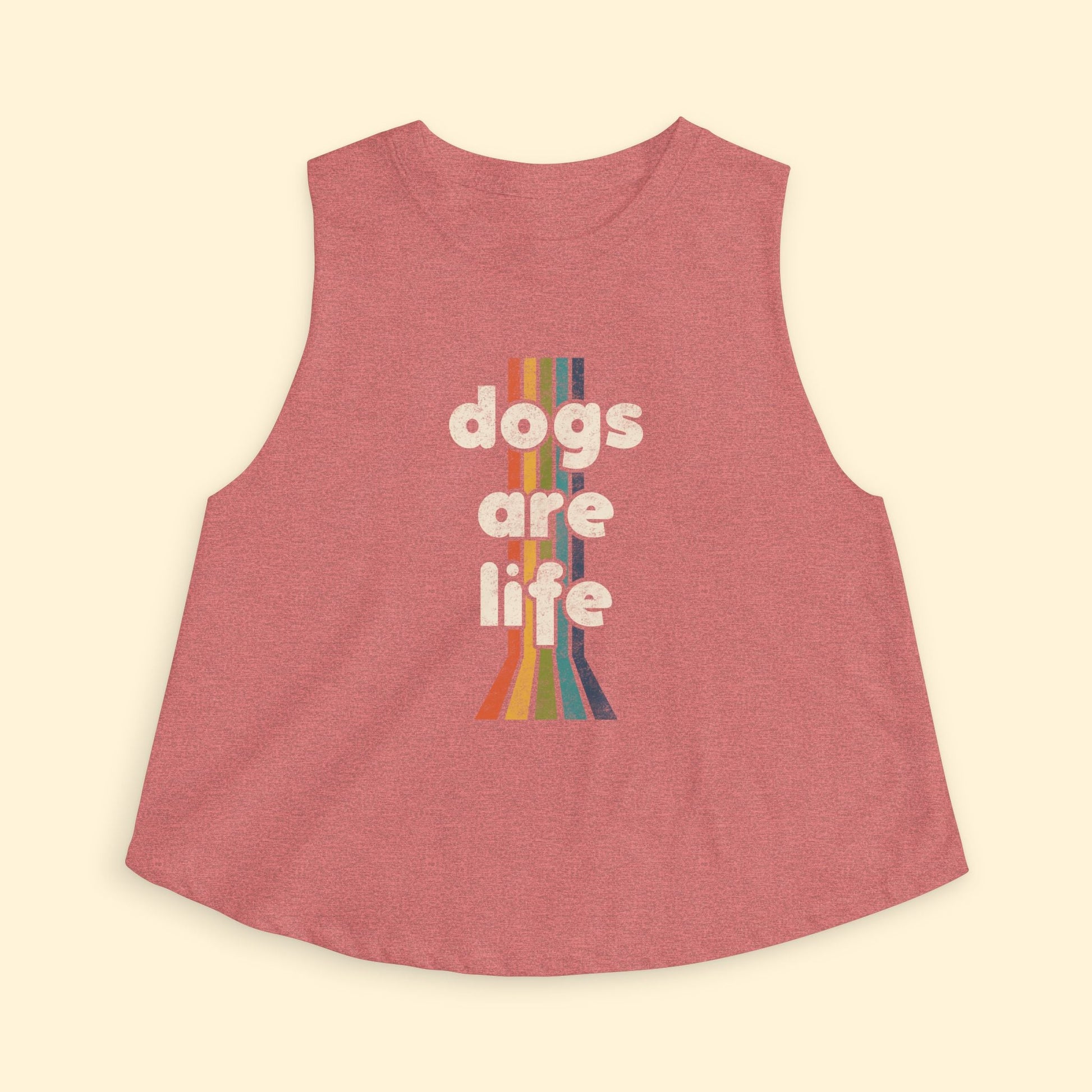 Cropped Muscle Tank | Dogs Are Life - Detezi Designs - 11193530513969535911