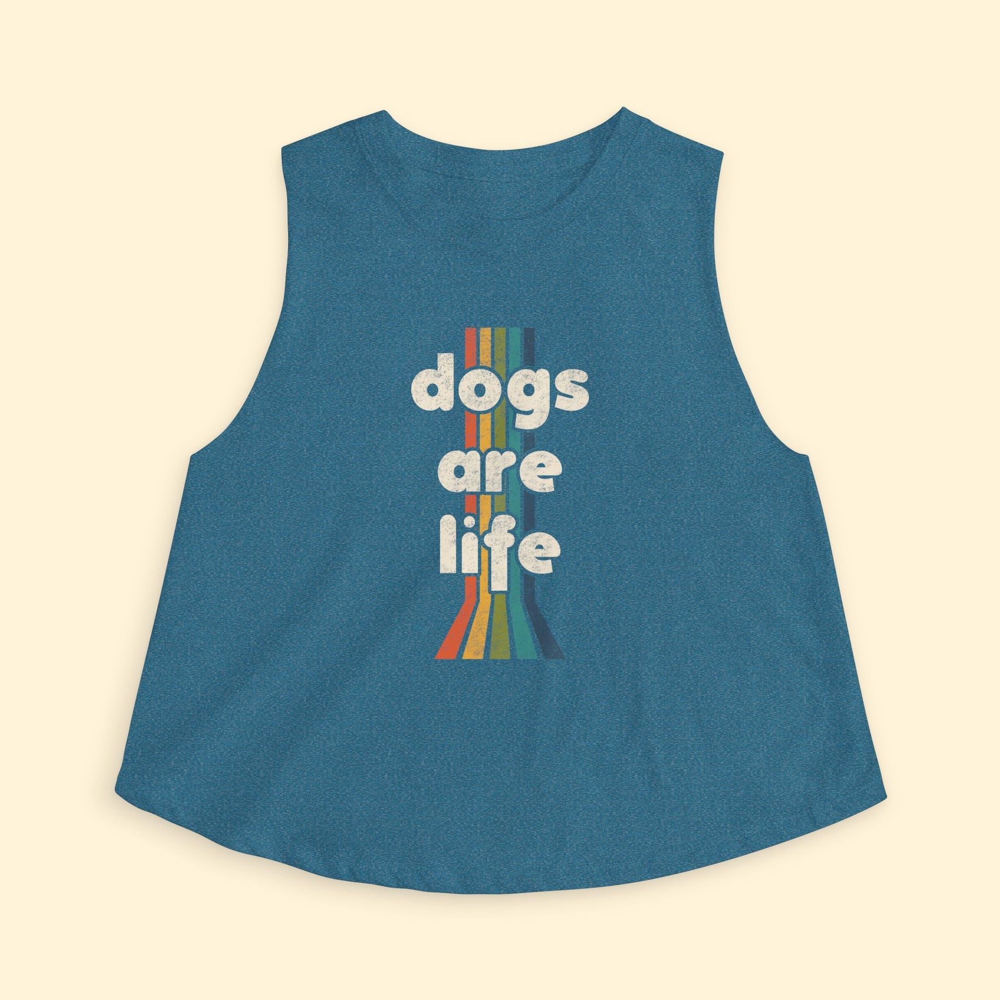 Cropped Muscle Tank | Dogs Are Life - Detezi Designs - 29332495078561085992