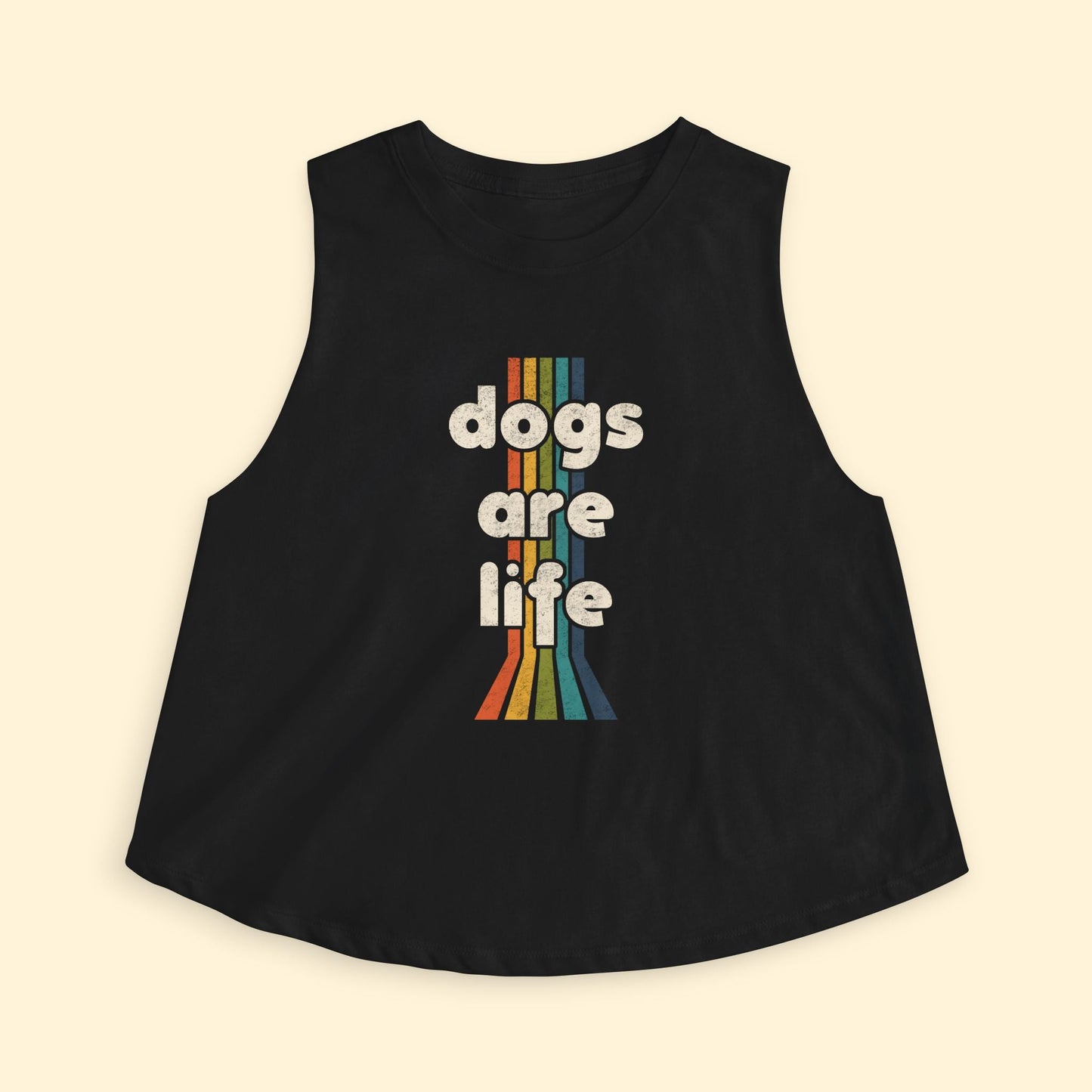 Cropped Muscle Tank | Dogs Are Life - Detezi Designs - 54874004914136529505