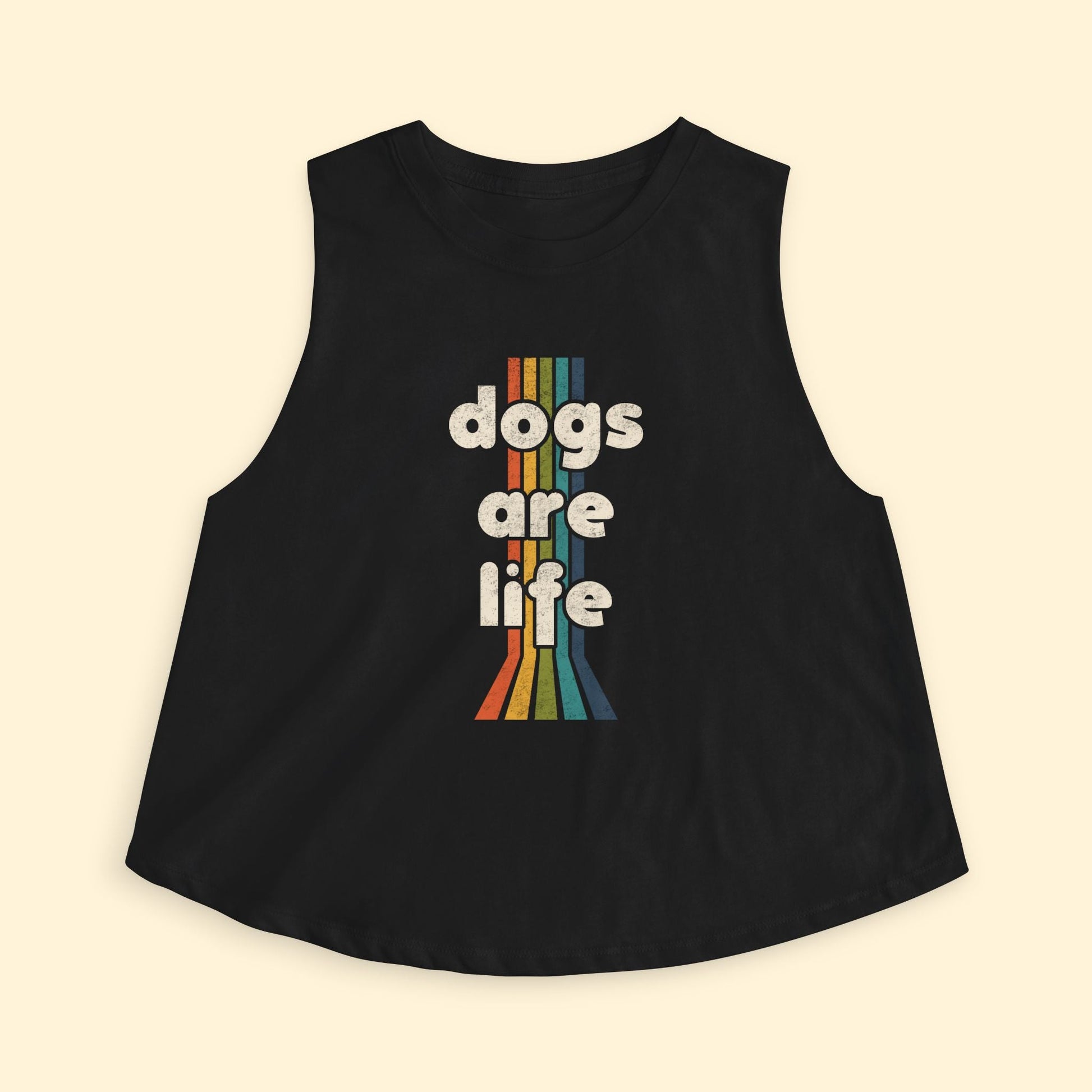 Cropped Muscle Tank | Dogs Are Life - Detezi Designs - 54874004914136529505