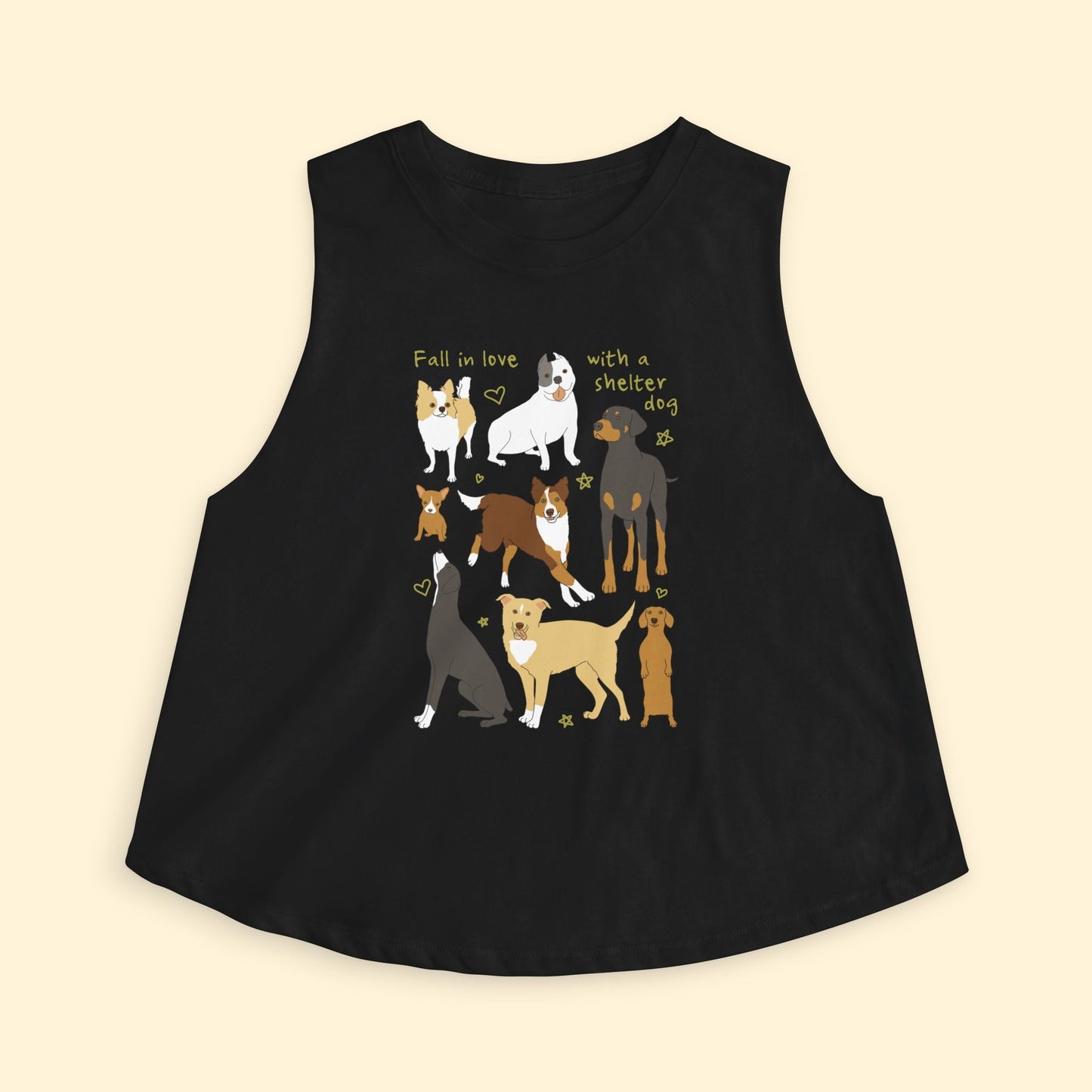 Cropped Muscle Tank | Fall In Love - Detezi Designs - 15321529591662502130