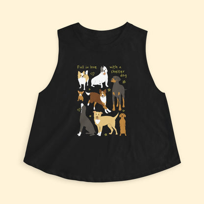 Cropped Muscle Tank | Fall In Love - Detezi Designs - 15321529591662502130