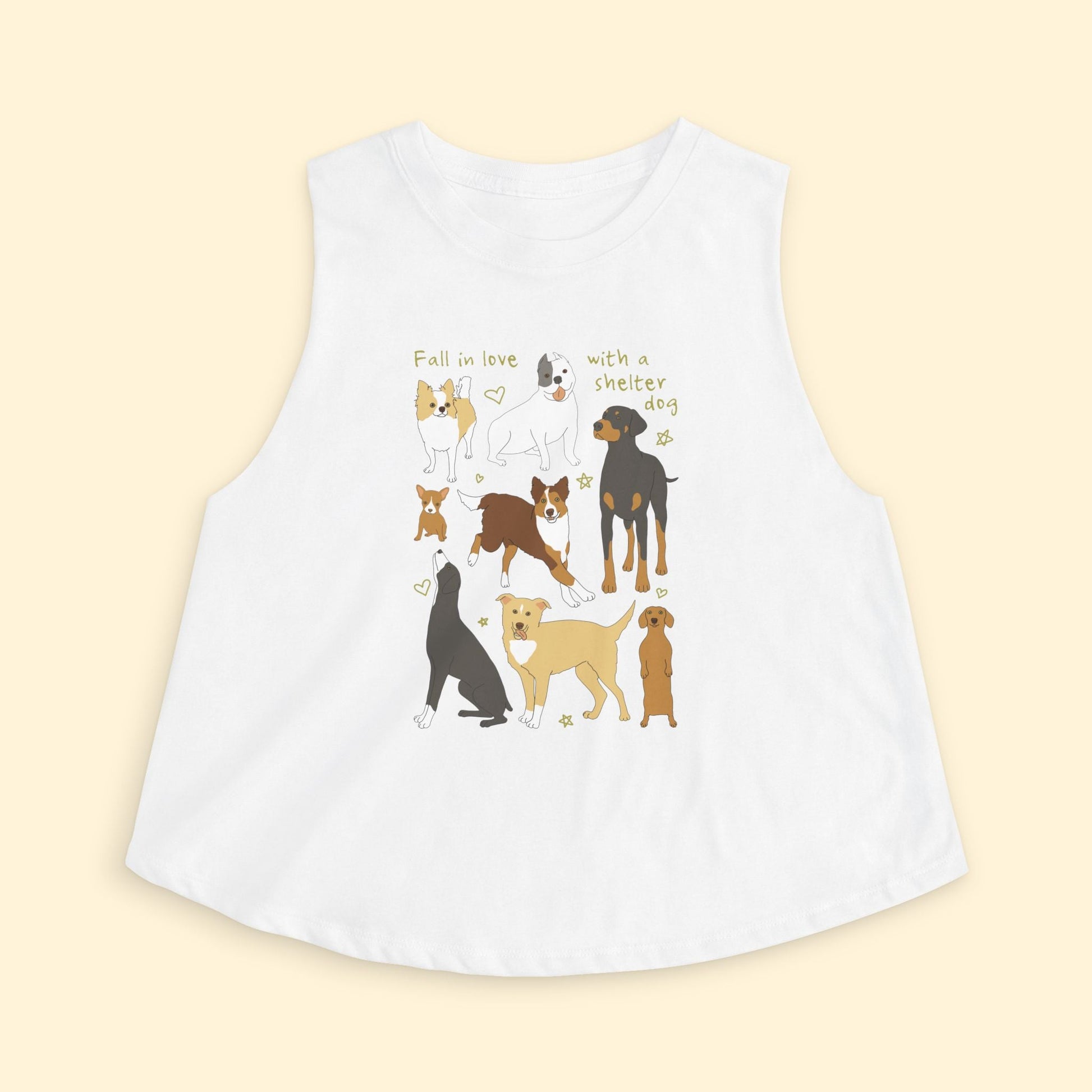 Cropped Muscle Tank | Fall In Love - Detezi Designs - 96356968156831248778