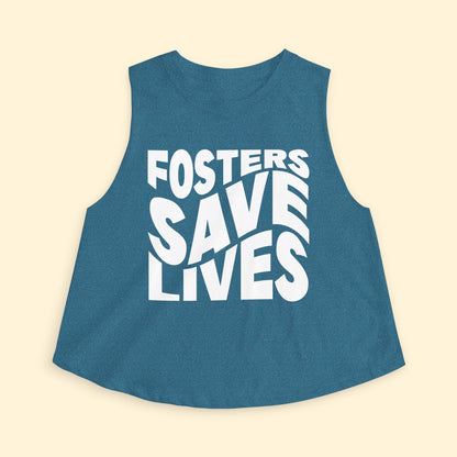 Cropped Muscle Tank | Fosters Save Lives - Detezi Designs - 13305873063300127110