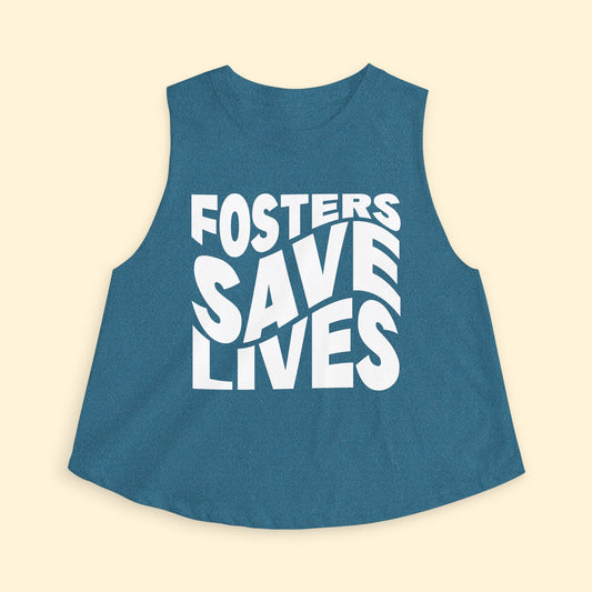 Cropped Muscle Tank | Fosters Save Lives - Detezi Designs - 13305873063300127110