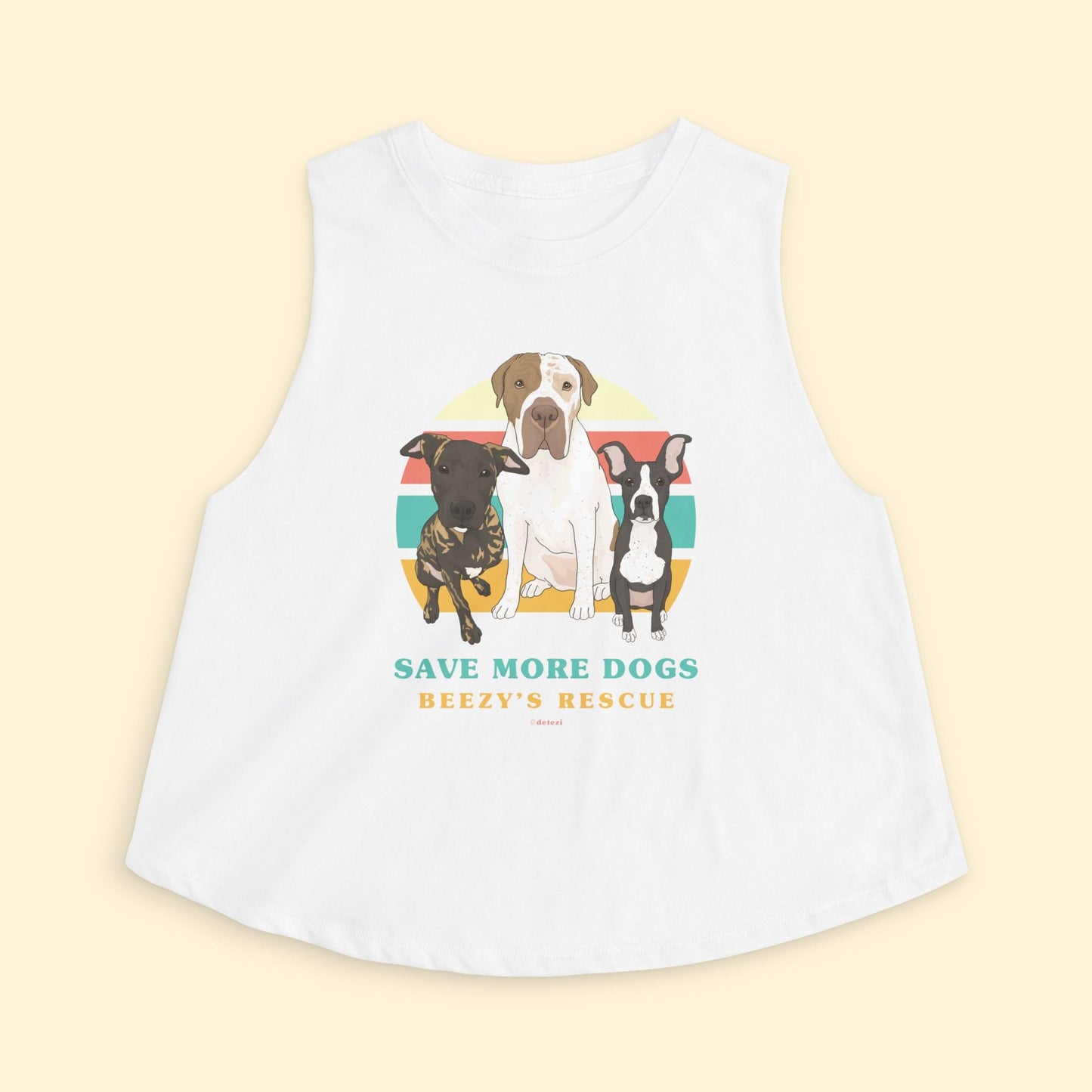 Cropped Muscle Tank | FUNDRAISER | Beezy's Rescue - Detezi Designs - 11798519929184909004