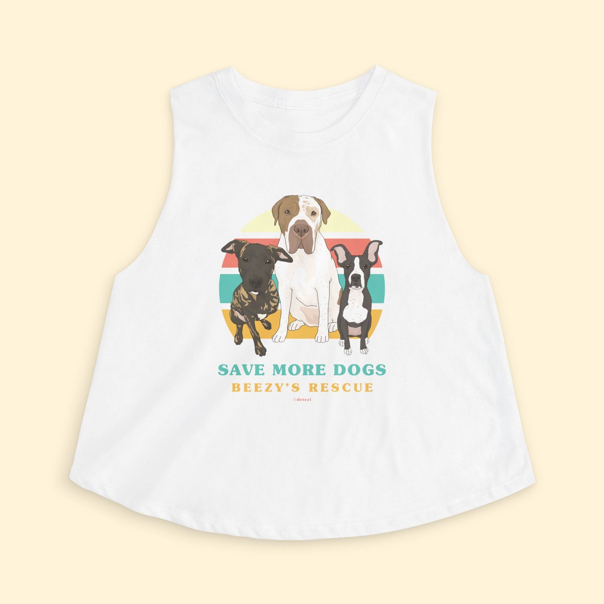 Cropped Muscle Tank | FUNDRAISER | Beezy's Rescue - Detezi Designs - 11798519929184909004