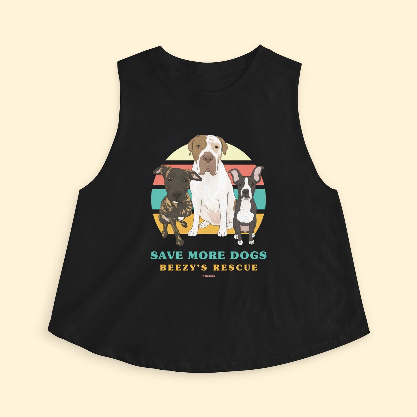 Cropped Muscle Tank | FUNDRAISER | Beezy's Rescue - Detezi Designs - 18832143886503023774