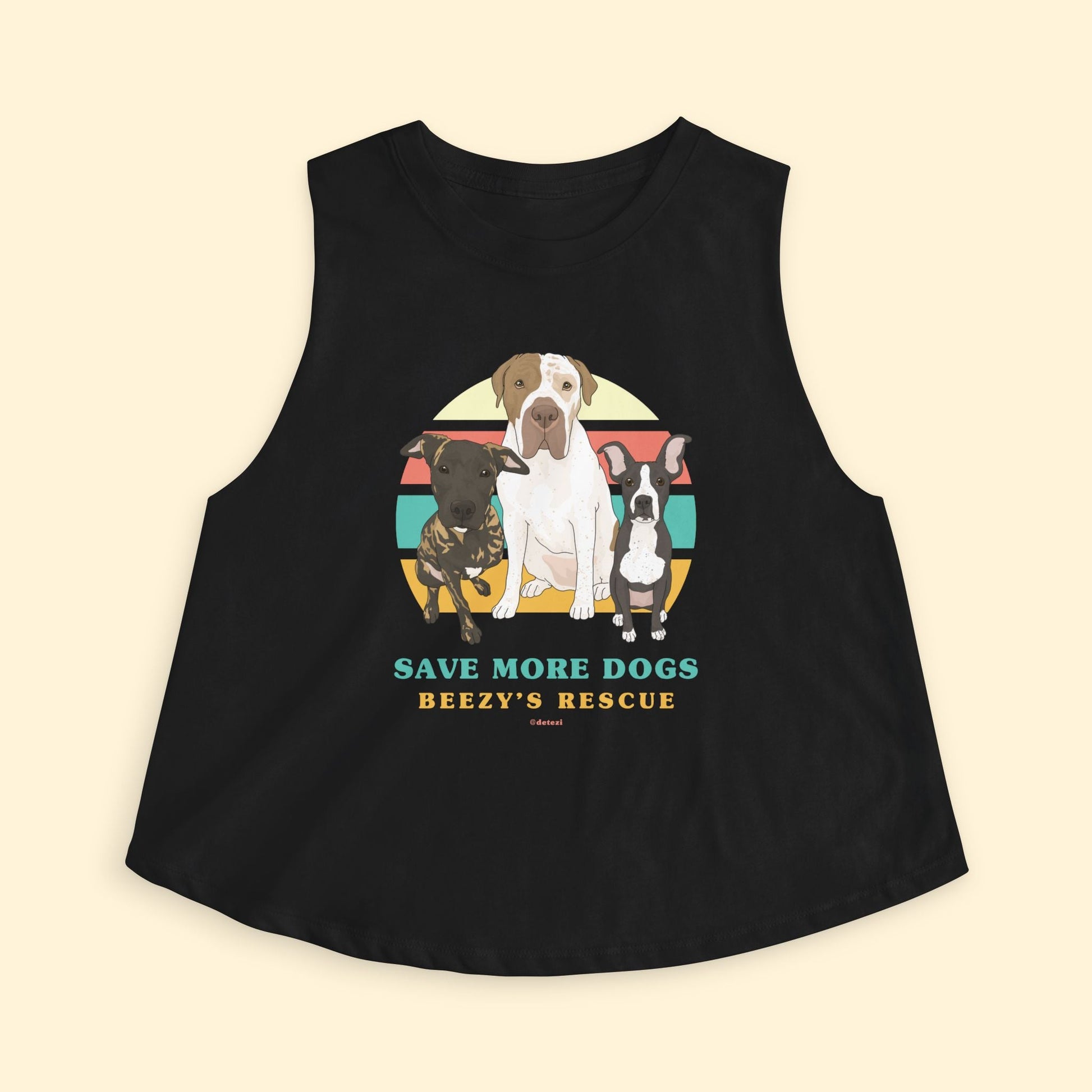 Cropped Muscle Tank | FUNDRAISER | Beezy's Rescue - Detezi Designs - 18832143886503023774