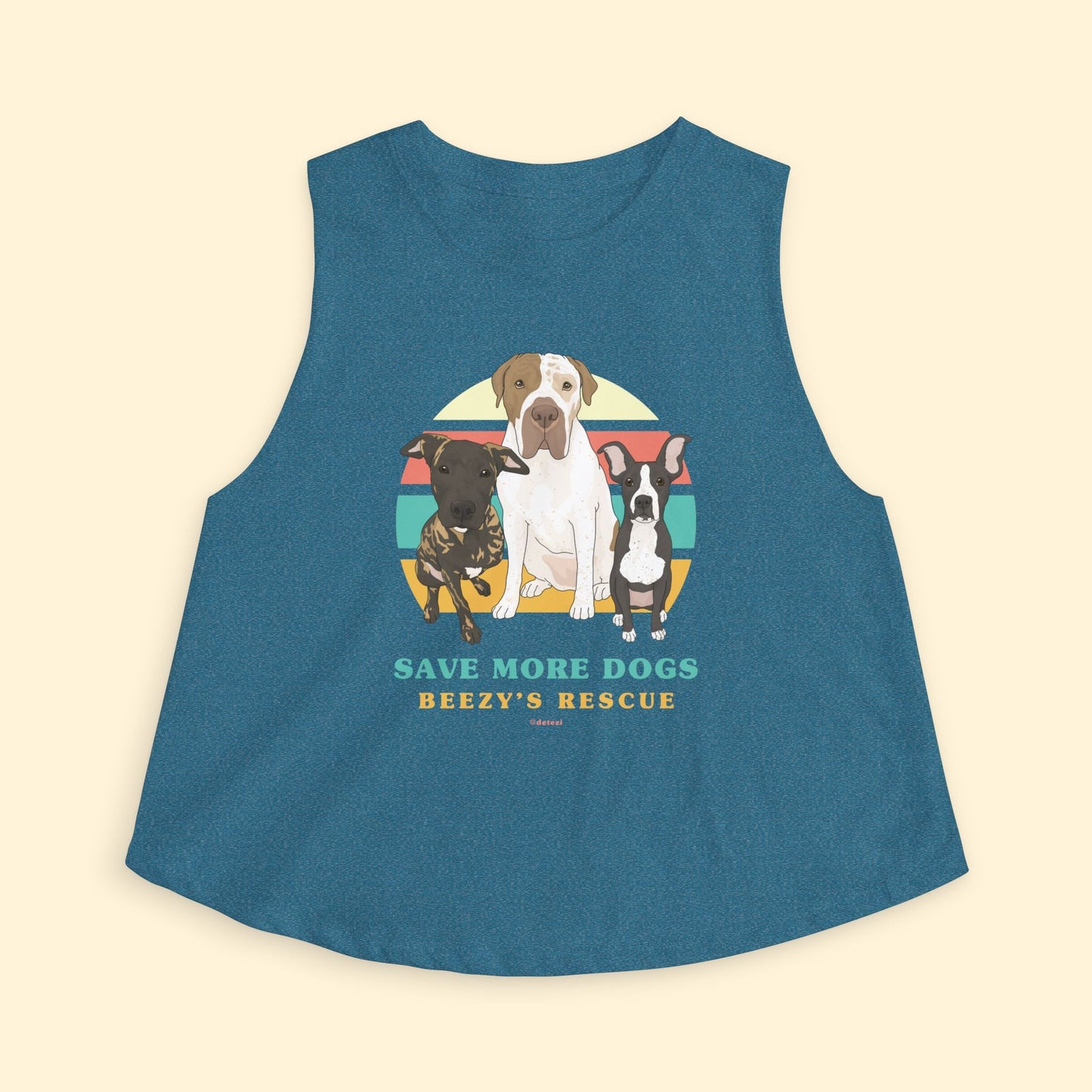 Cropped Muscle Tank | FUNDRAISER | Beezy's Rescue - Detezi Designs - 21999258993183374711